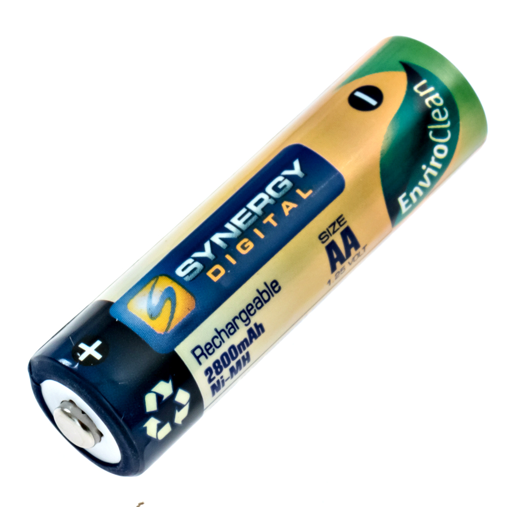 Synergy Digital AA Rechargeable Battery (Ni-MH, 1.25V, 2800 mAh), Ultra High Capacity Battery