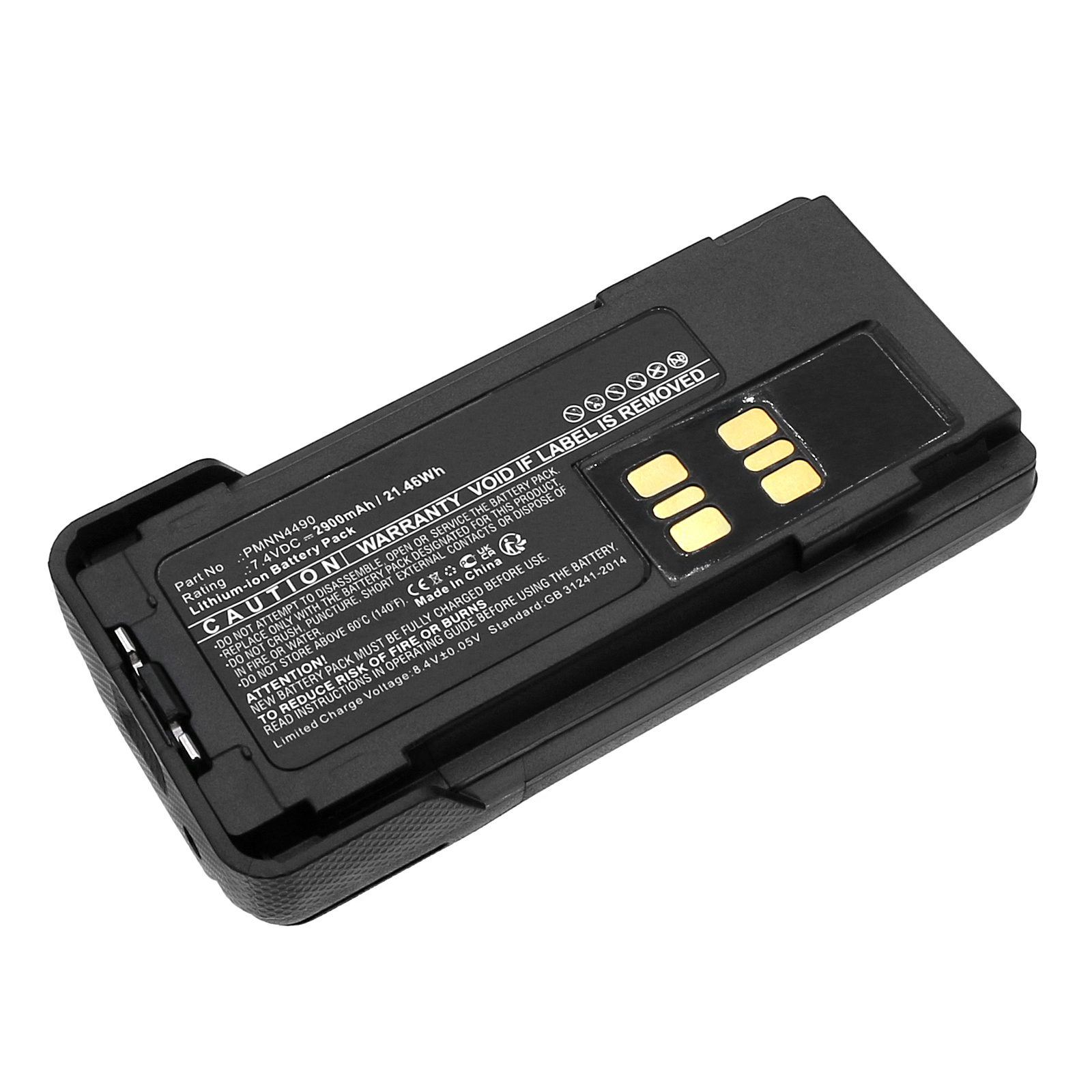 Synergy Digital 2-Way Radio Battery, Compatible with Motorola PMNN4490 2-Way Radio Battery (Li-ion, 7.4V, 2900mAh)