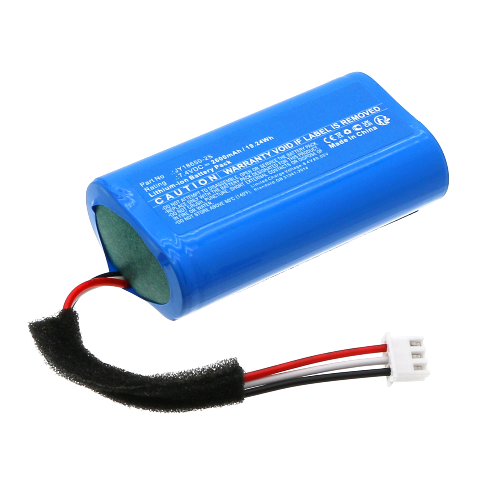 Synergy Digital Speaker Battery, Compatible with Creative JY18650-2S Speaker Battery (Li-ion, 7.4V, 2600mAh)