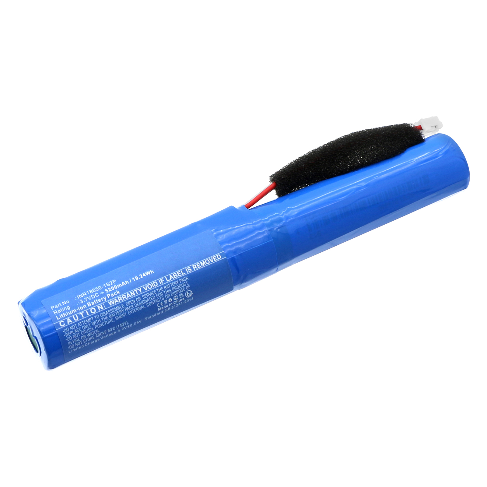 Synergy Digital Speaker Battery, Compatible with Sharp INR18650-1S2P Speaker Battery (Li-ion, 3.7V, 5200mAh)