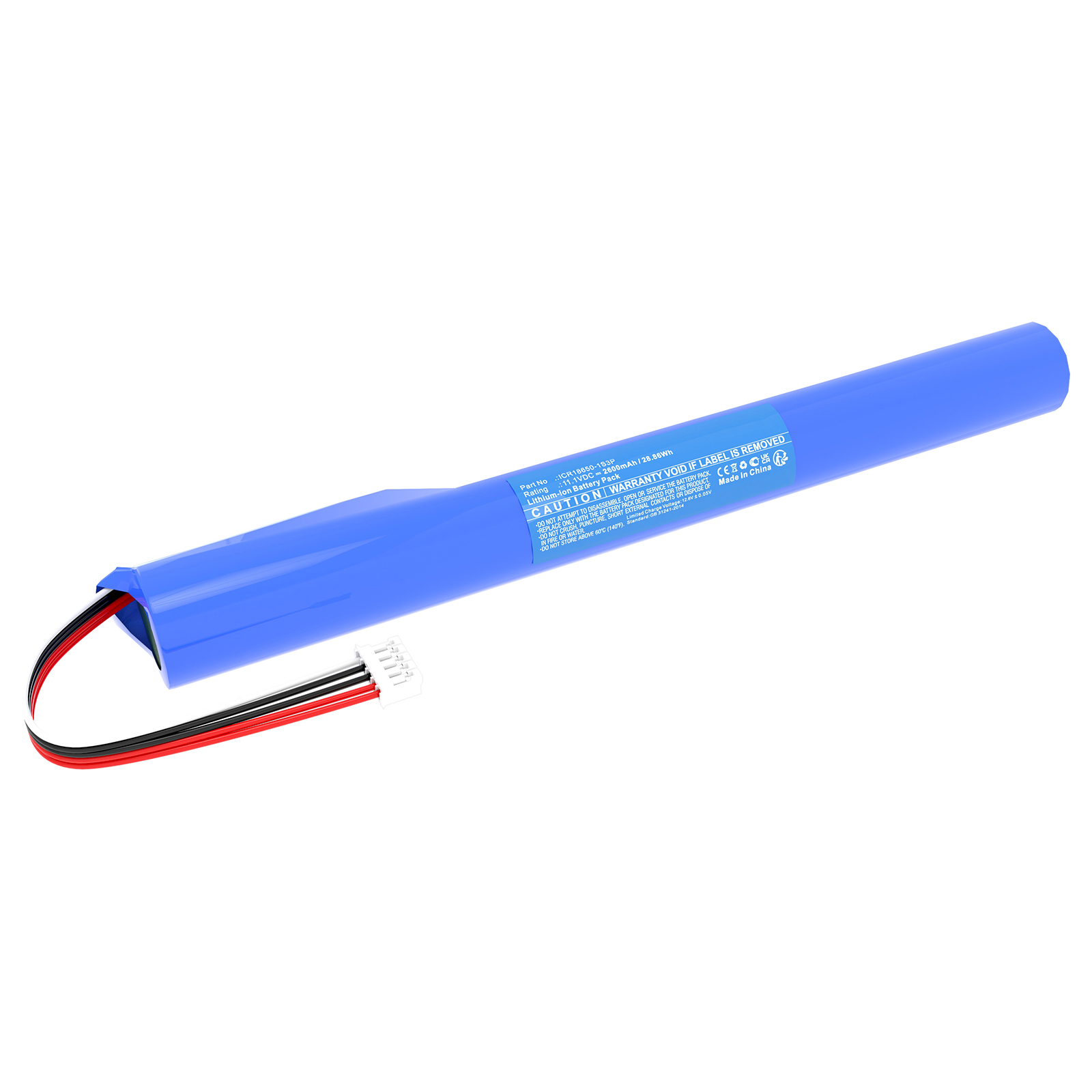 Synergy Digital Speaker Battery, Compatible with Philips ICR18650-1S3P Speaker Battery (Li-ion, 11.1V, 2600mAh)