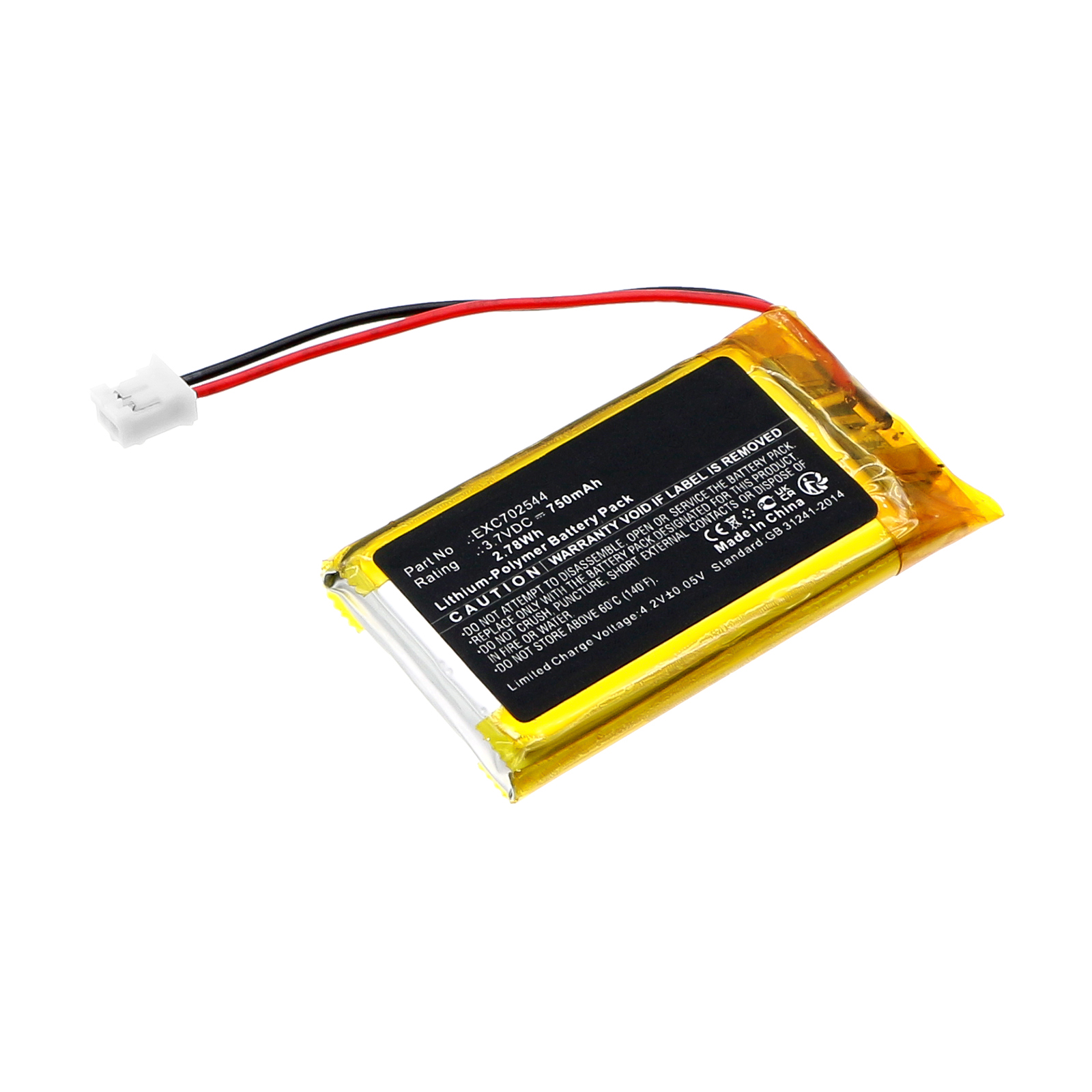 Synergy Digital Speaker Battery, Compatible with Divoom EXC702544 Speaker Battery (Li-Pol, 3.7V, 750mAh)