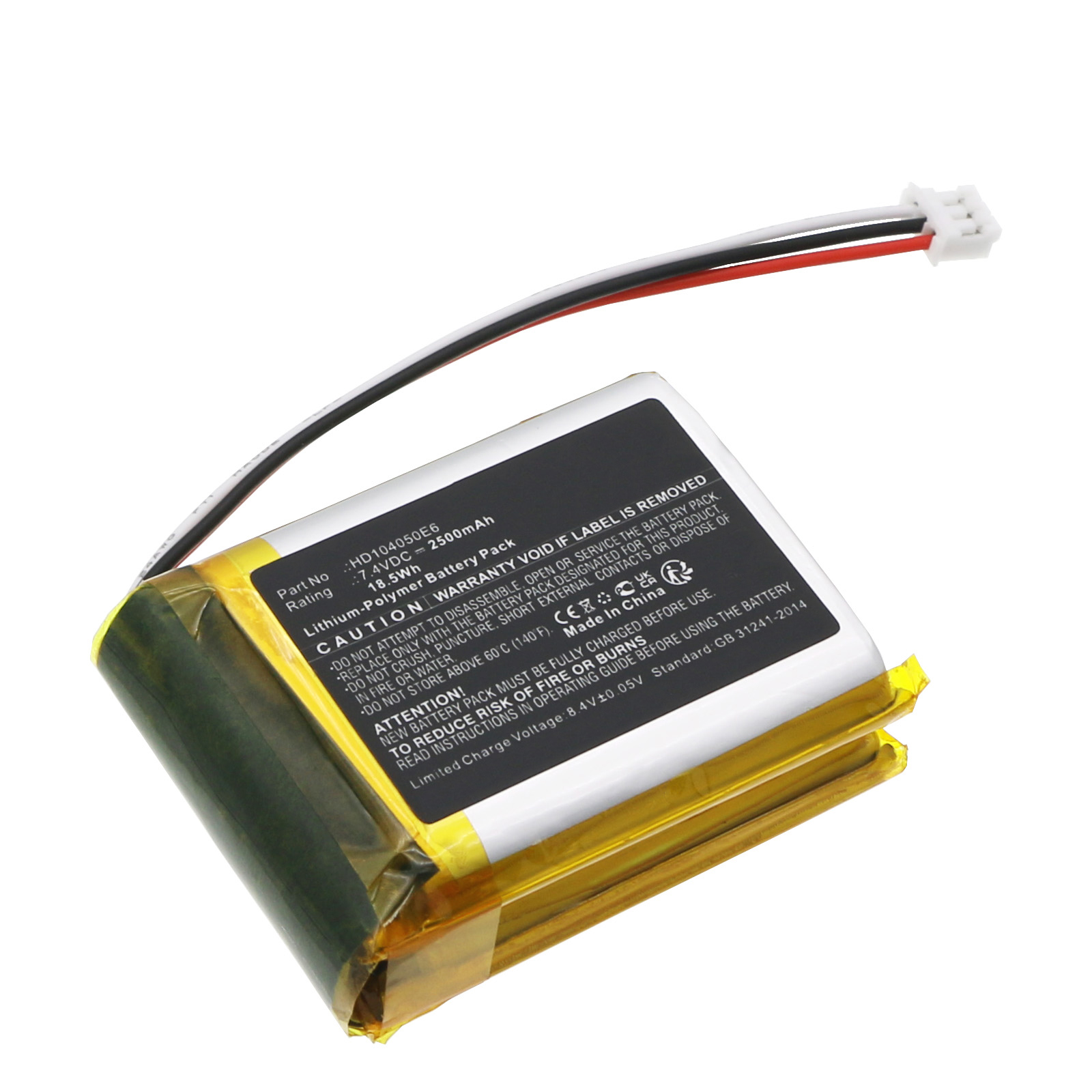 Synergy Digital Speaker Battery, Compatible with Philips HD104050E6 Speaker Battery (Li-Pol, 7.4V, 2500mAh)