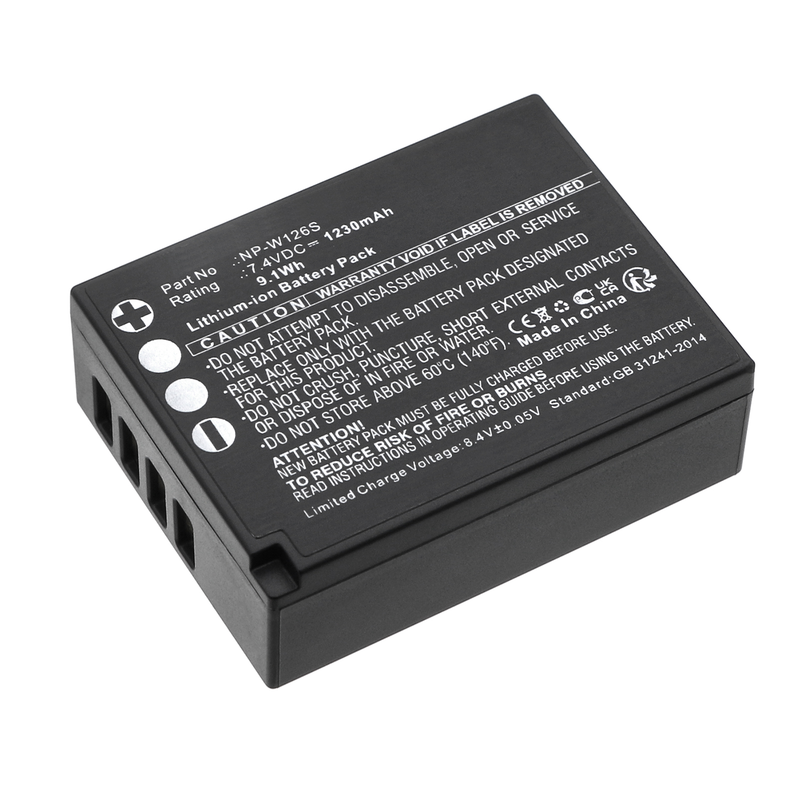 Synergy Digital Digital Camera Battery, Compatible with Fujifilm NP-W126 Digital Camera Battery (Li-ion, 7.4V, 1230mAh)