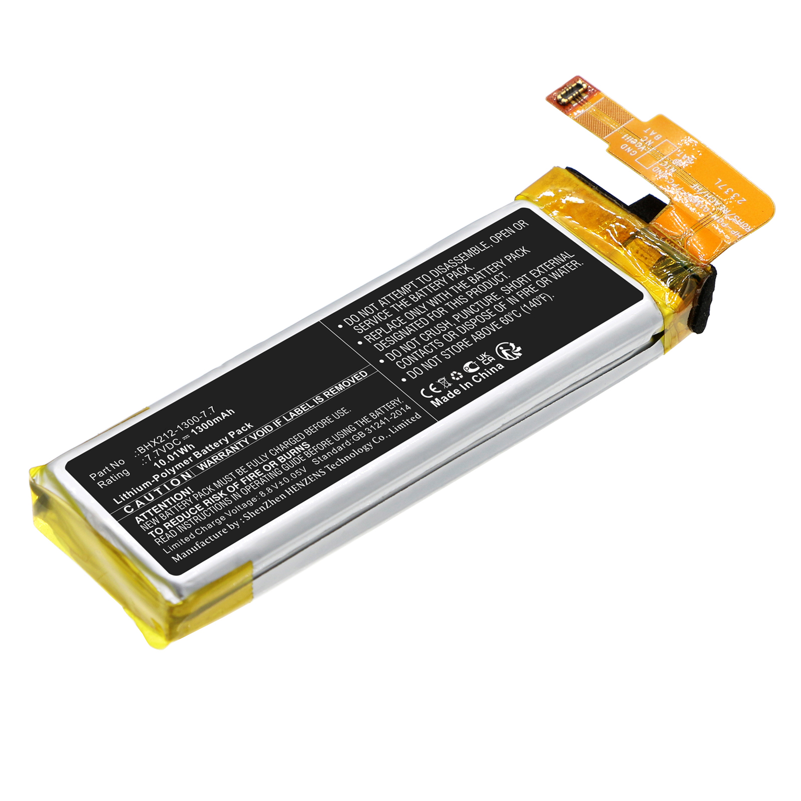 Synergy Digital Digital Camera Battery, Compatible with DJI BHX212-1300-7.7 Digital Camera Battery (Li-Pol, 7.7V, 1300mAh)