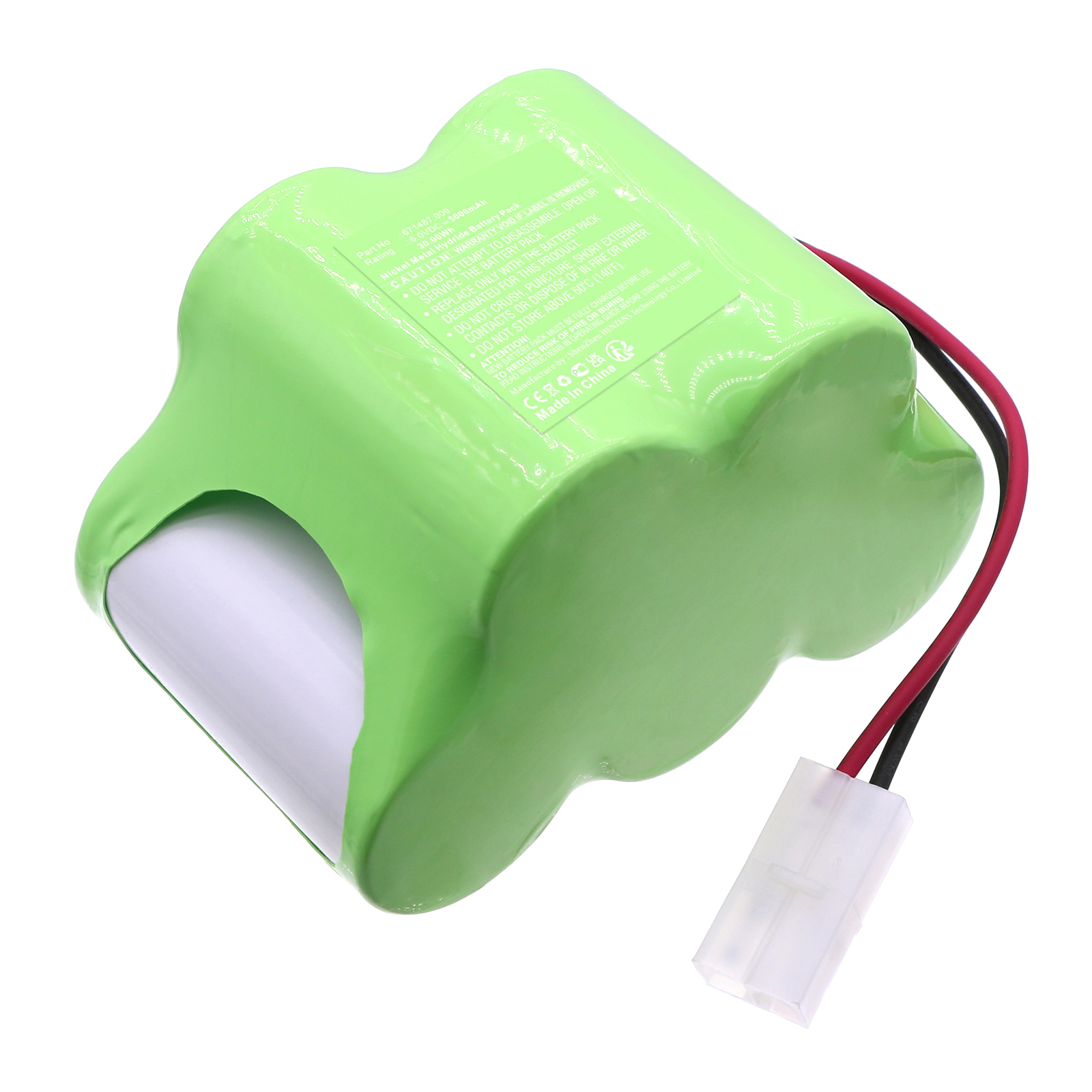 Synergy Digital Flashlight Battery, Compatible with RZB Leuchten 671487.009 Flashlight Battery (Ni-MH, 6V, 5000mAh)