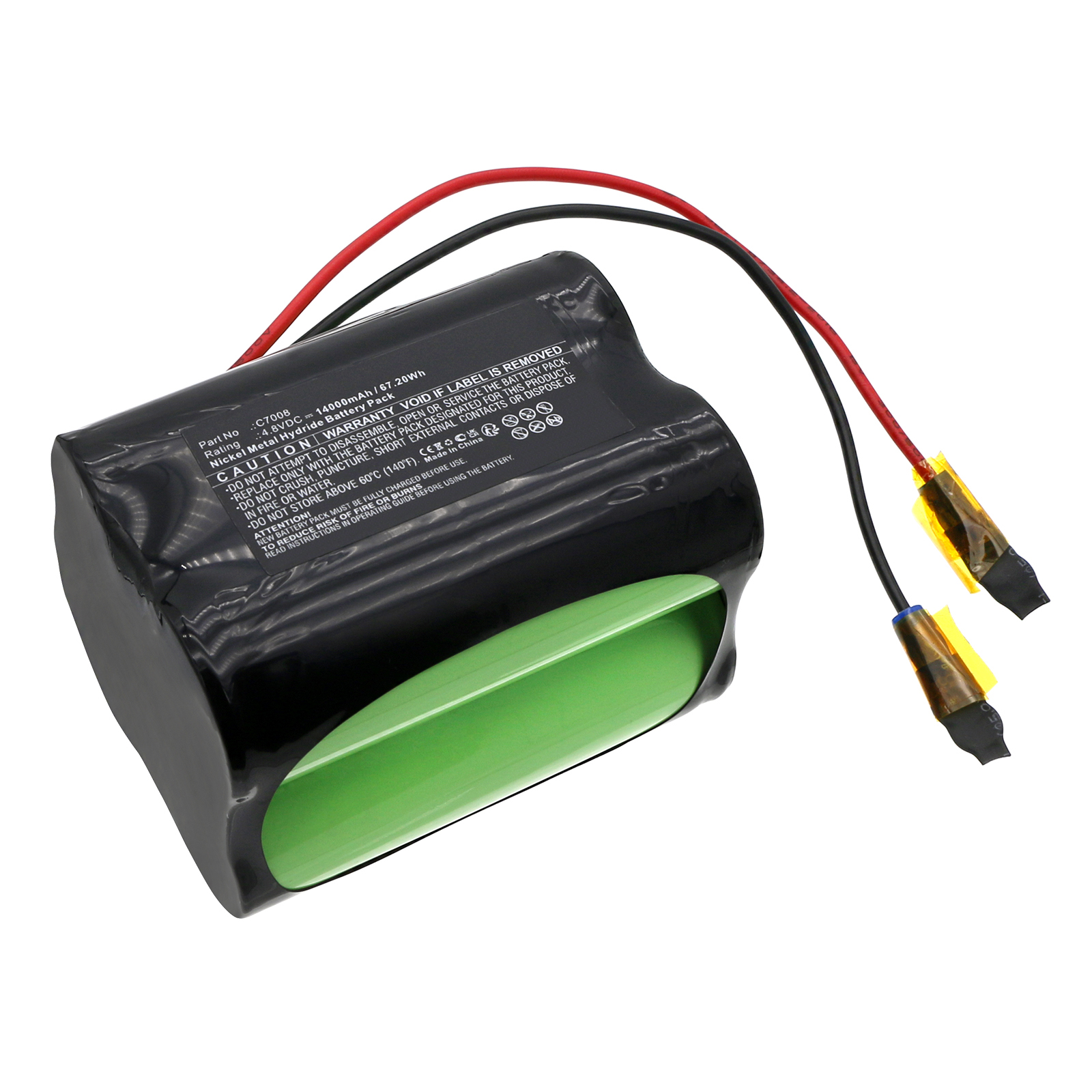 Synergy Digital Flashlight Battery, Compatible with CEAG C7008 Flashlight Battery (Ni-MH, 4.8V, 14000mAh)