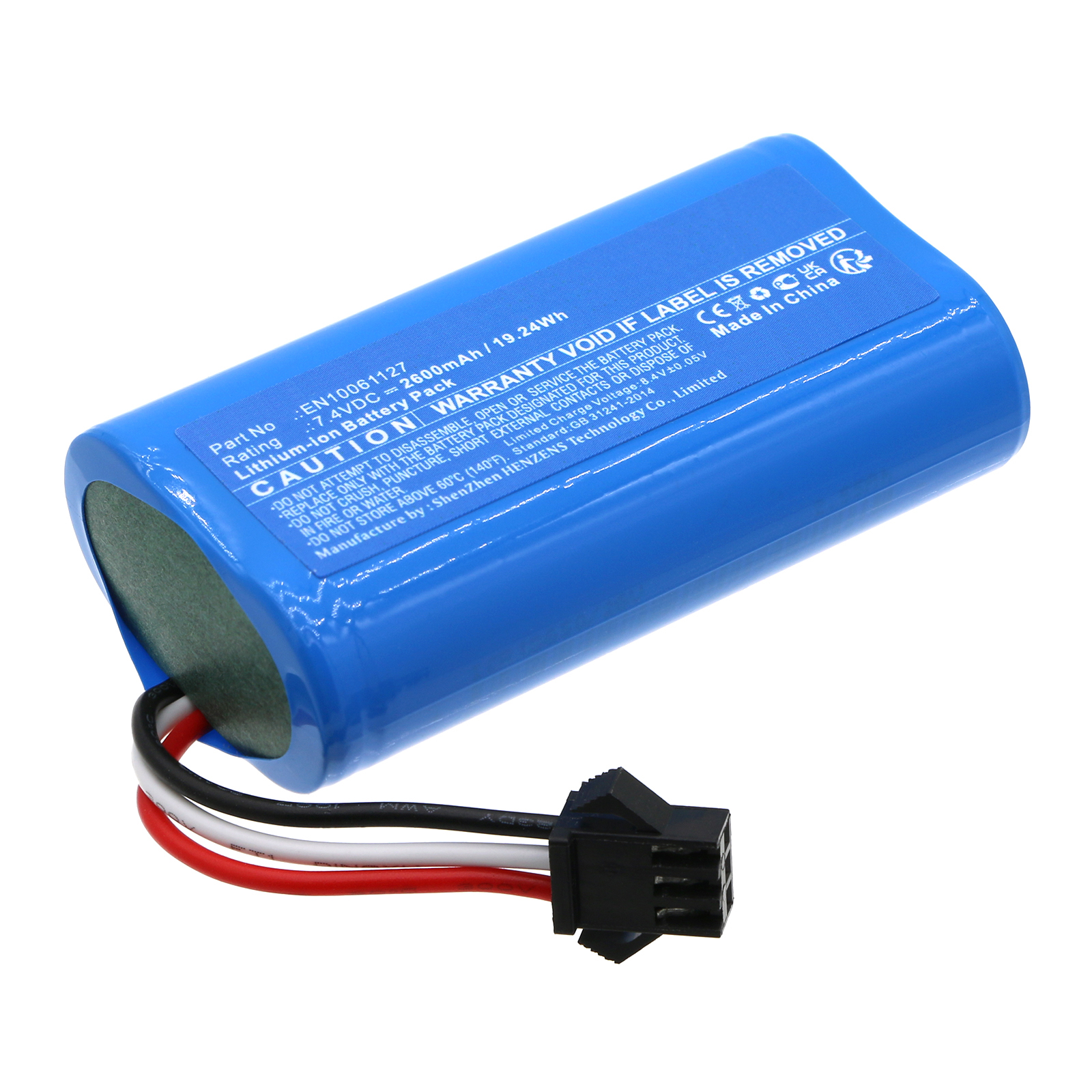 Synergy Digital Flashlight Battery, Compatible with ESYLUX EN10061127 Flashlight Battery (Li-ion, 7.4V, 2600mAh)