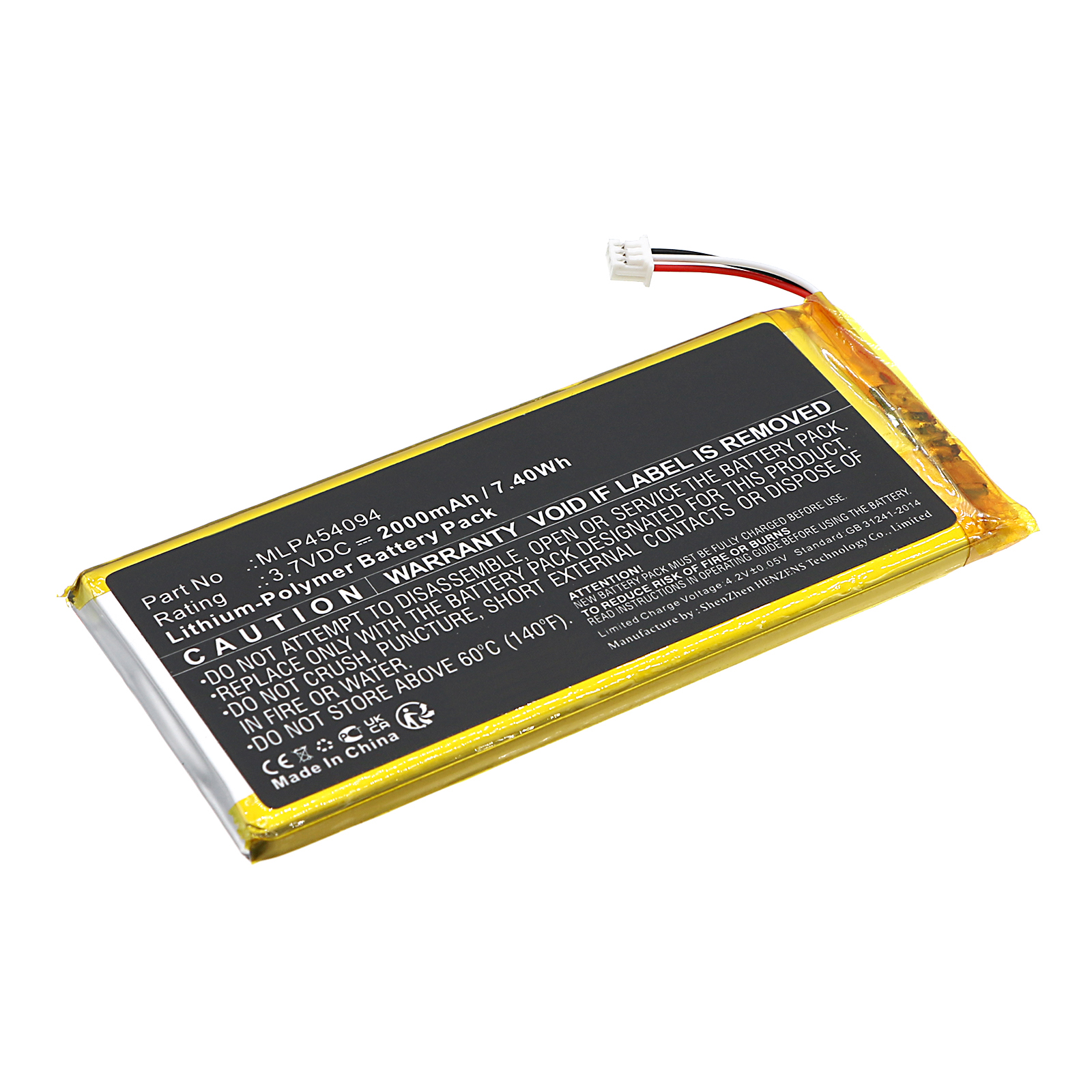Synergy Digital GPS Battery, Compatible with RAND MCNALLY MLP454094 GPS Battery (Li-Pol, 3.7V, 2000mAh)