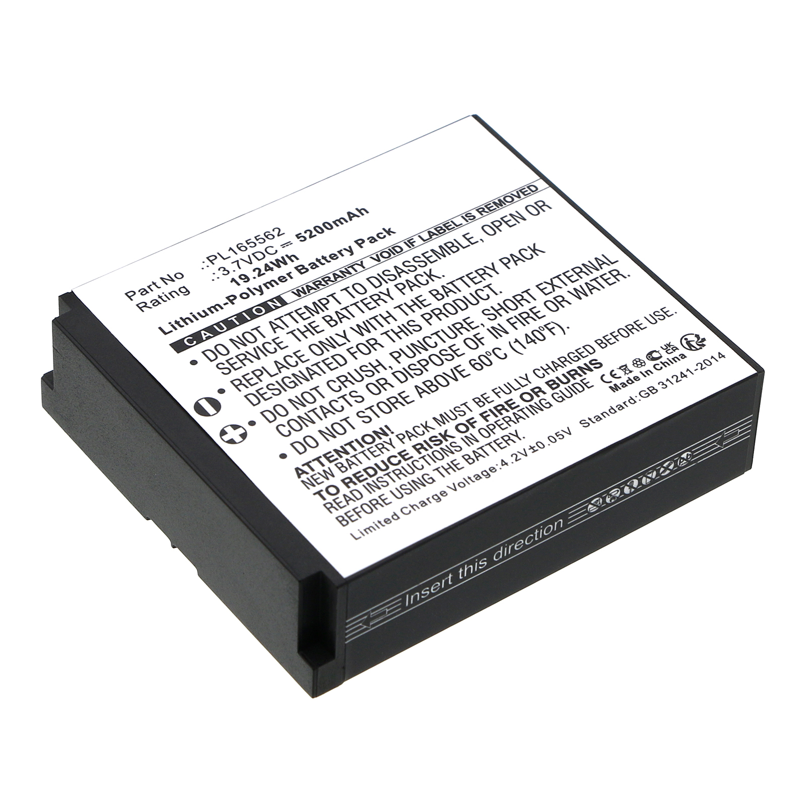 Synergy Digital GPS Battery, Compatible with TwoNav PL165562 GPS Battery (Li-Pol, 3.7V, 5200mAh)