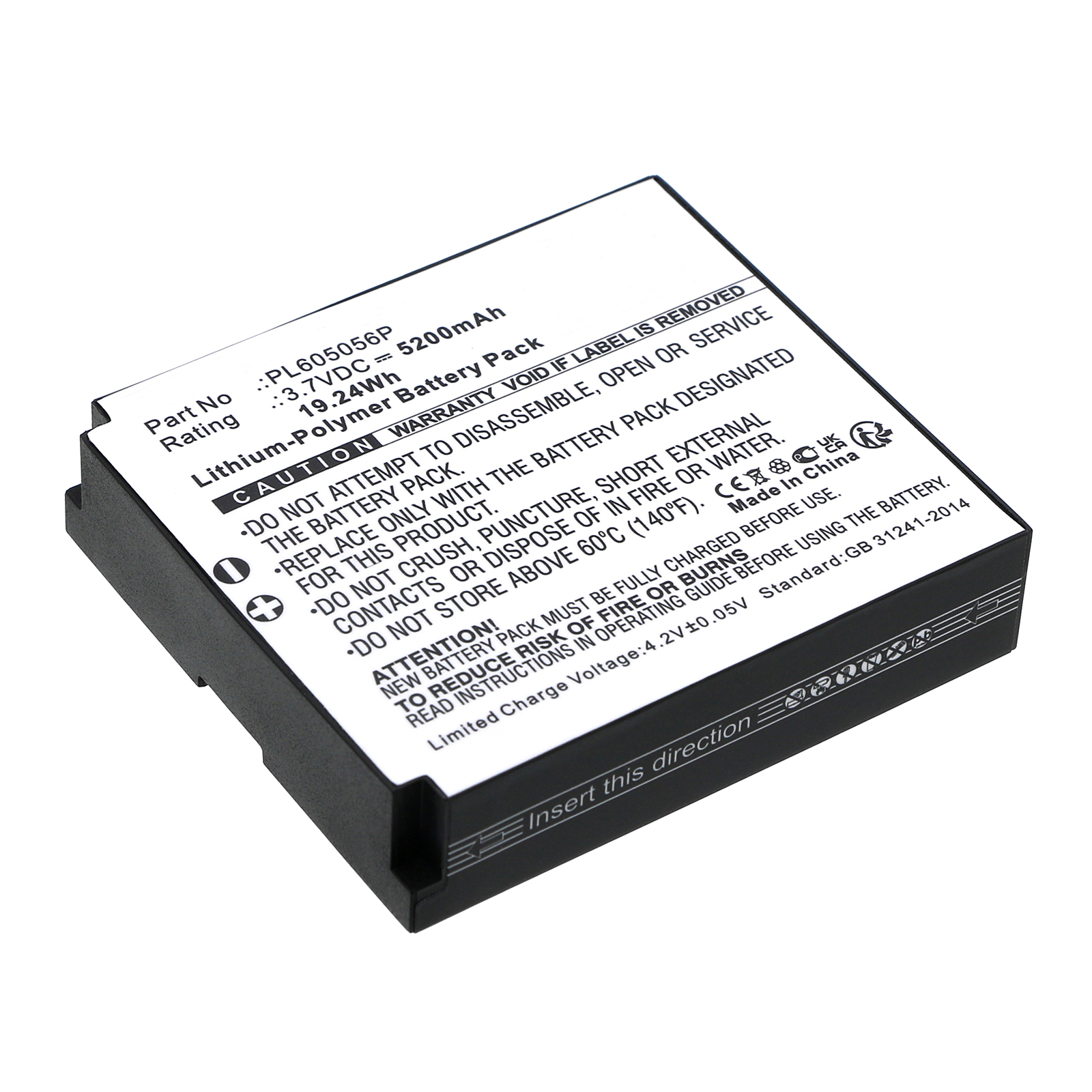 Synergy Digital GPS Battery, Compatible with TwoNav PL605056P GPS Battery (Li-Pol, 3.7V, 5200mAh)