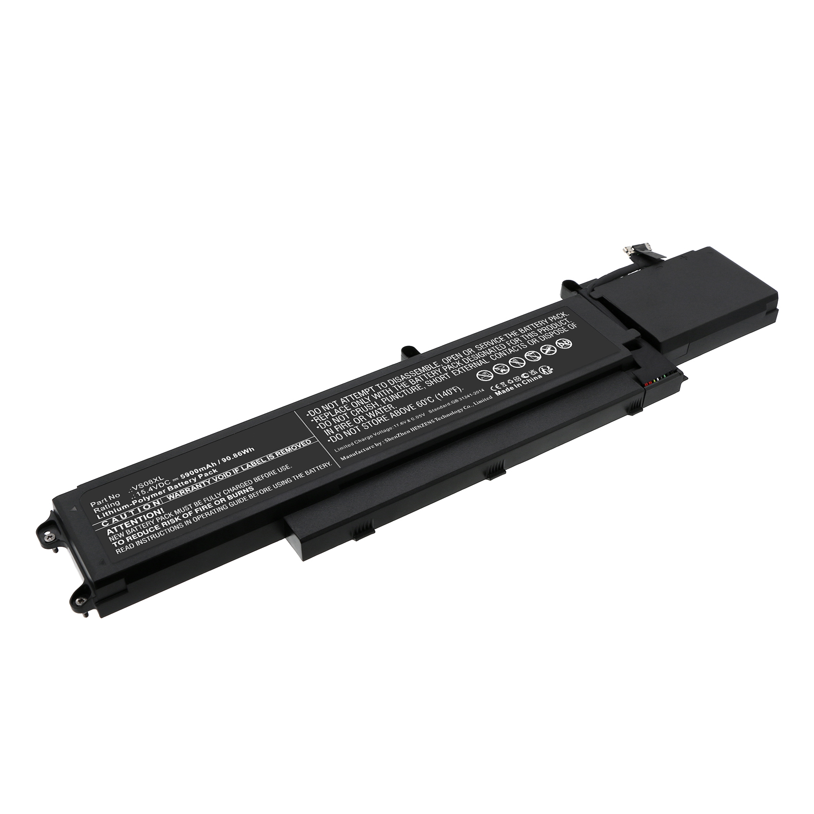 Synergy Digital Laptop Battery, Compatible with HP VS08XL Laptop Battery (Li-Pol, 15.4V, 5900mAh)