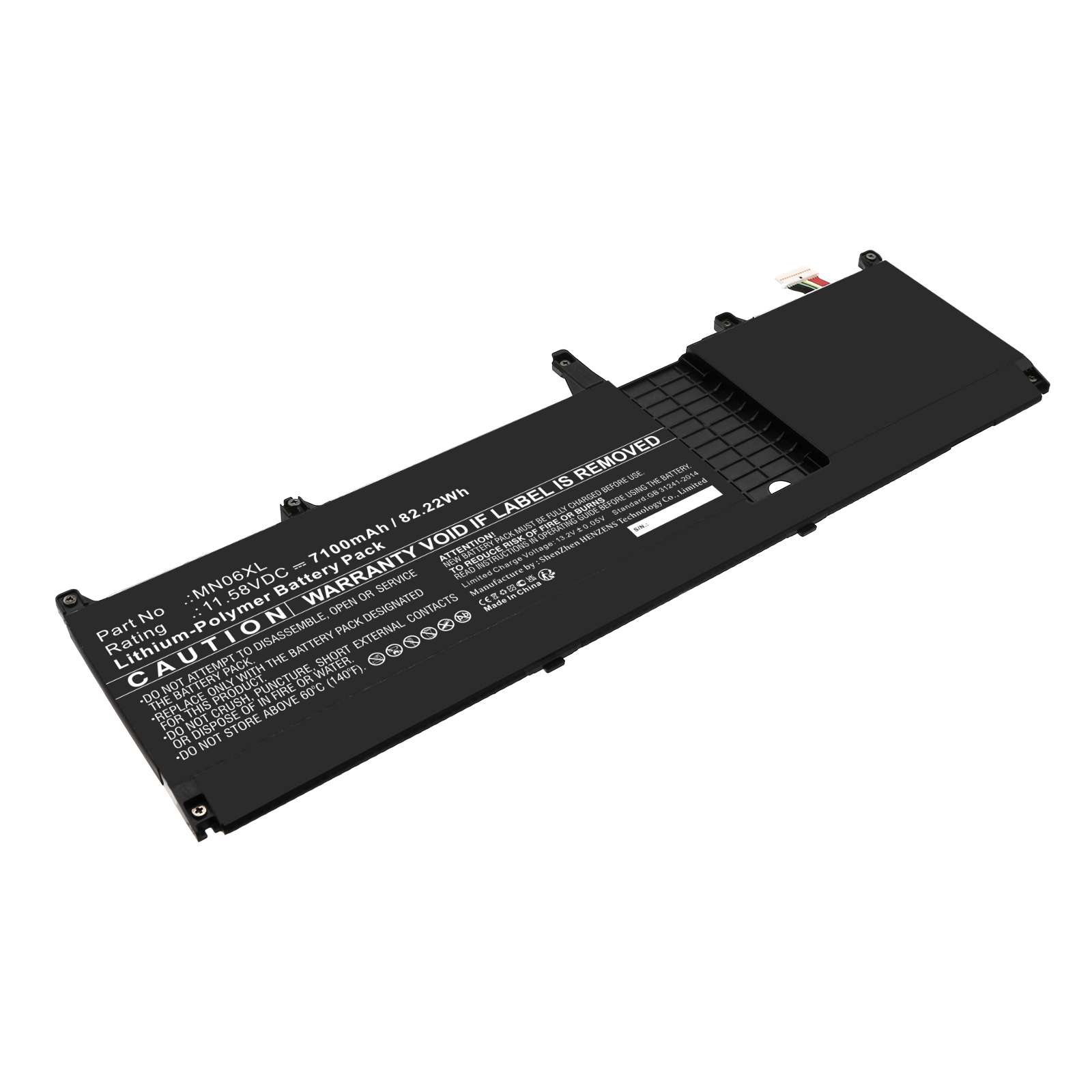 Synergy Digital Laptop Battery, Compatible with HP TPN-IB0M Laptop Battery (Li-Pol, 11.58V, 7100mAh)