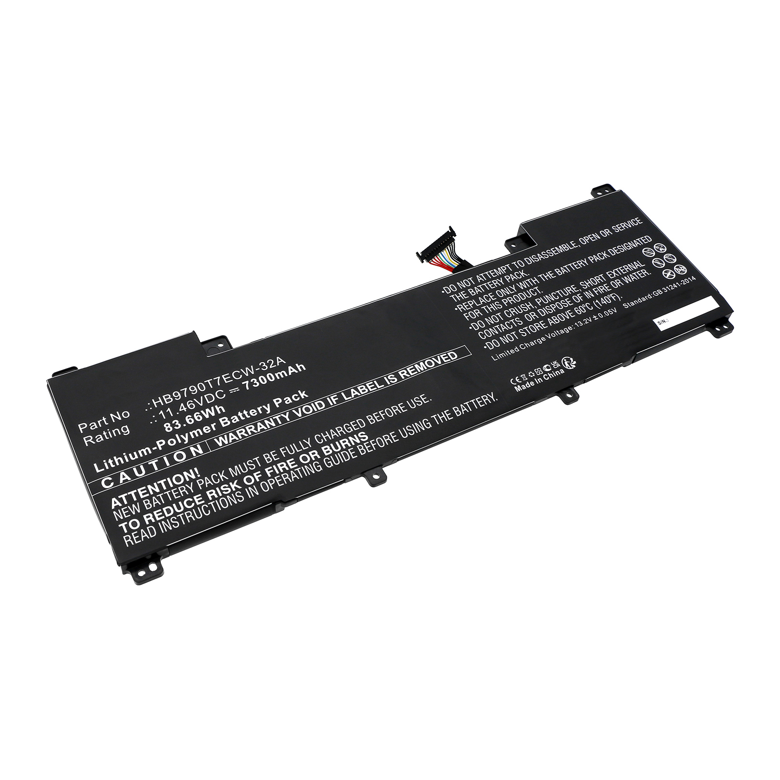 Synergy Digital Laptop Battery, Compatible with Huawei HB9790T7ECW-32A Laptop Battery (Li-Pol, 11.46V, 7300mAh)