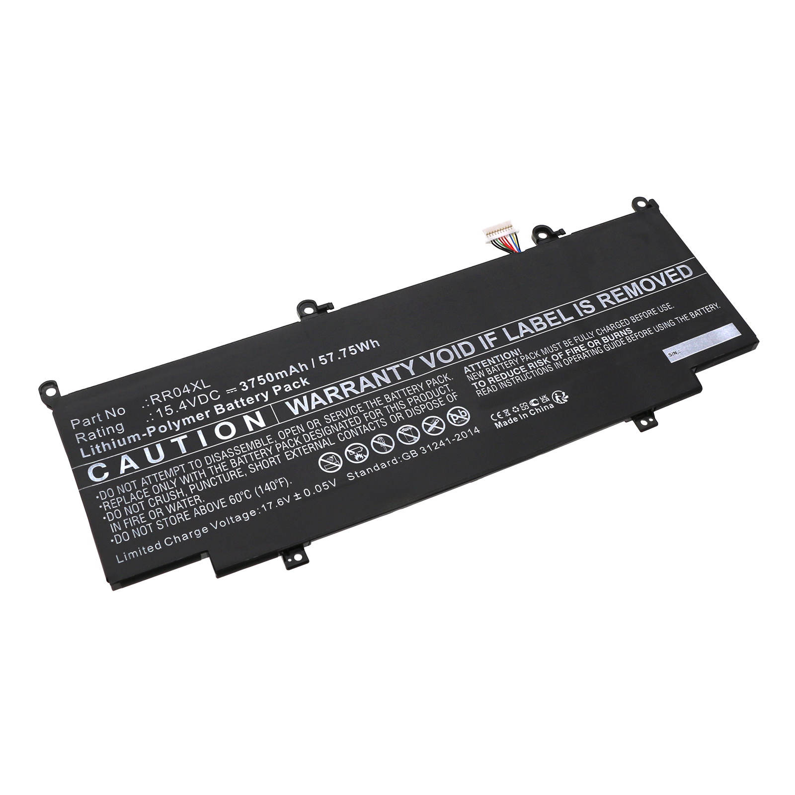 Synergy Digital Laptop Battery, Compatible with HP RR04XL Laptop Battery (Li-Pol, 15.4V, 3750mAh)