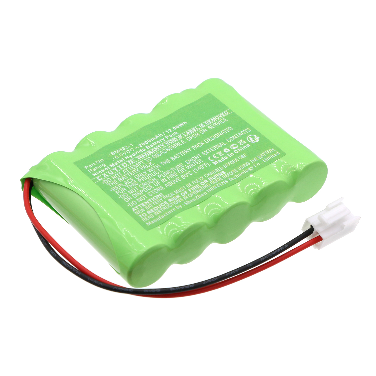 Synergy Digital Medical Battery, Compatible with New Age BM663-1 Medical Battery (Ni-MH, 6V, 2000mAh)