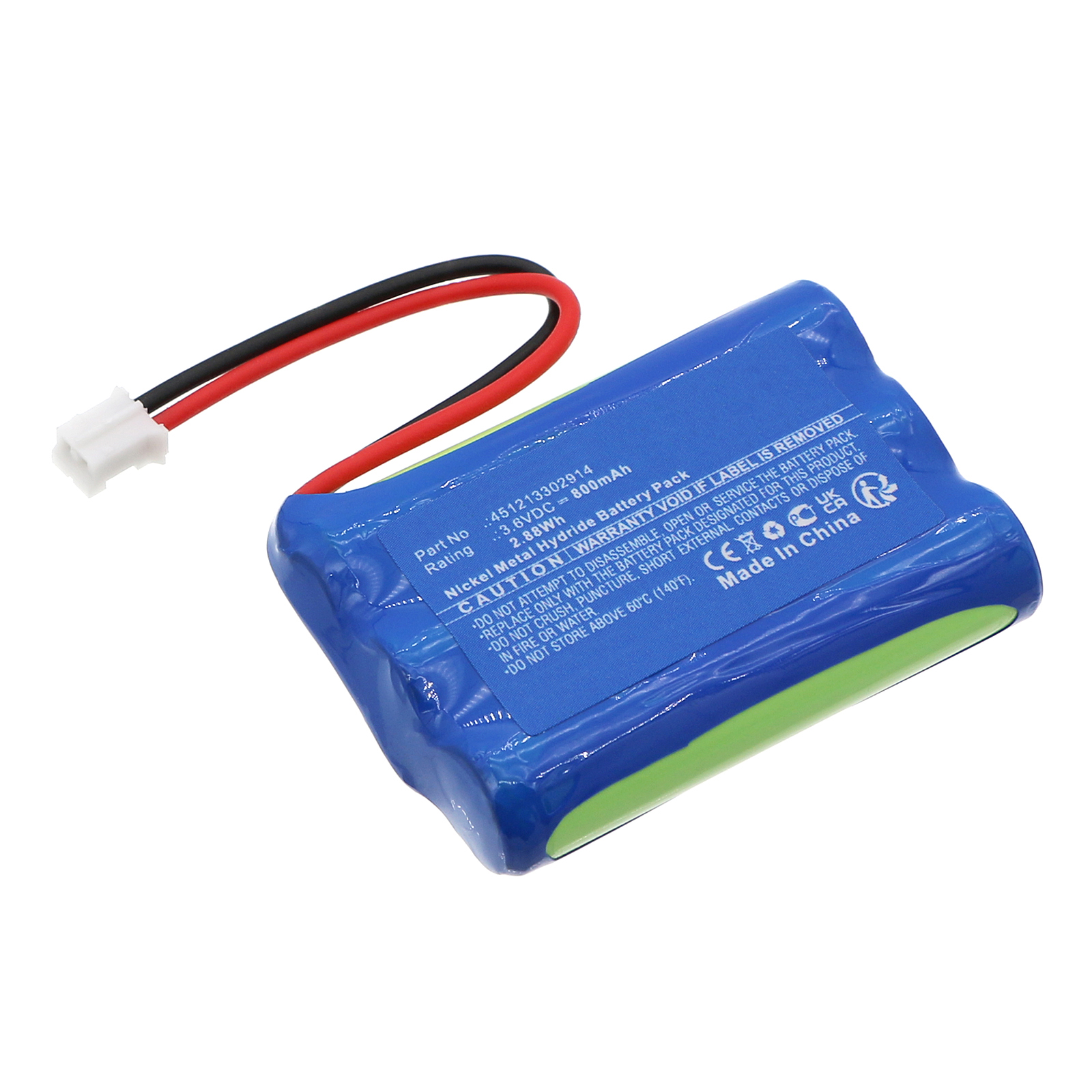 Synergy Digital Medical Battery, Compatible with Philips 451213302914 Medical Battery (Ni-MH, 3.6V, 800mAh)