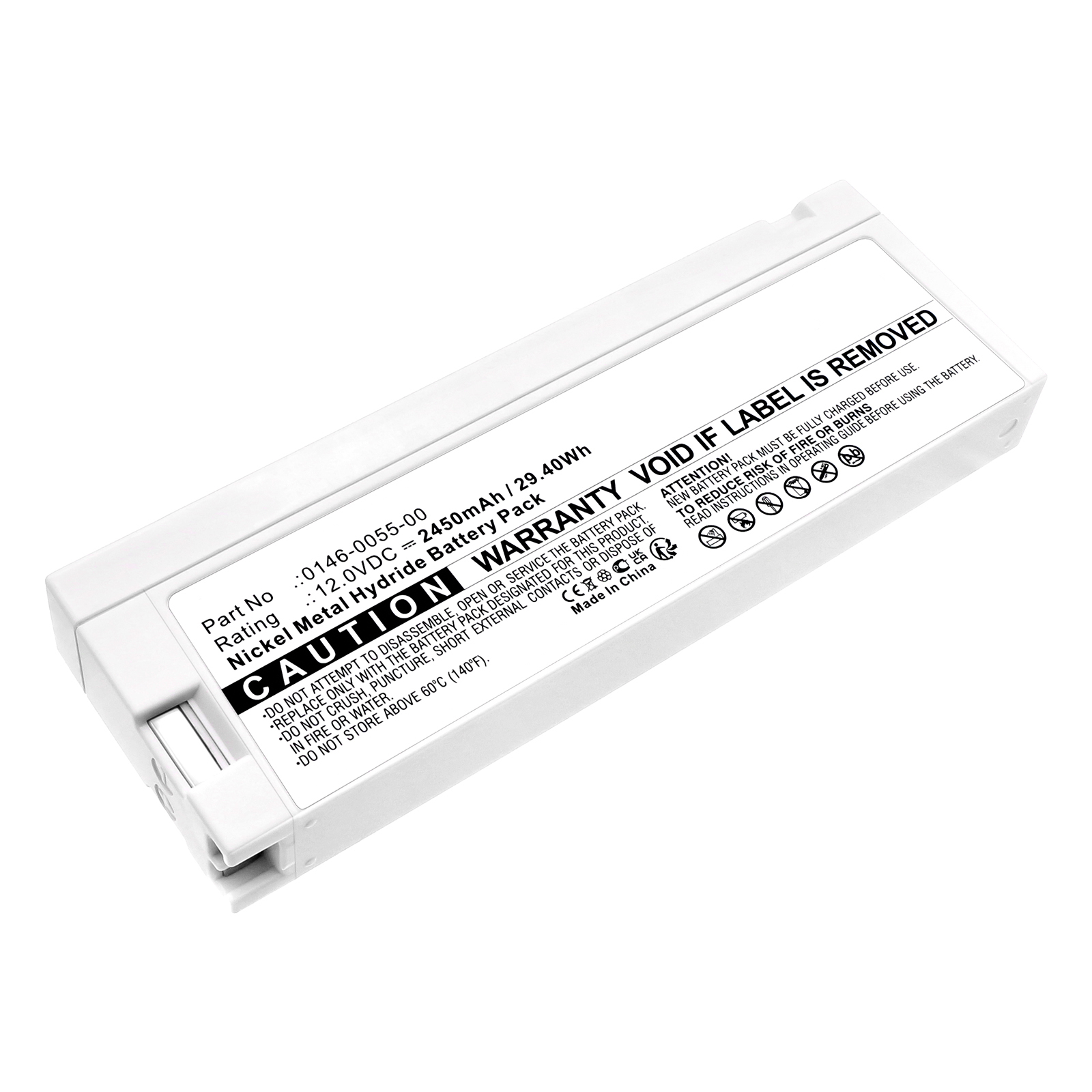 Synergy Digital Medical Battery, Compatible with Spacelabs 0146-0055-00 Medical Battery (Ni-MH, 12V, 2450mAh)