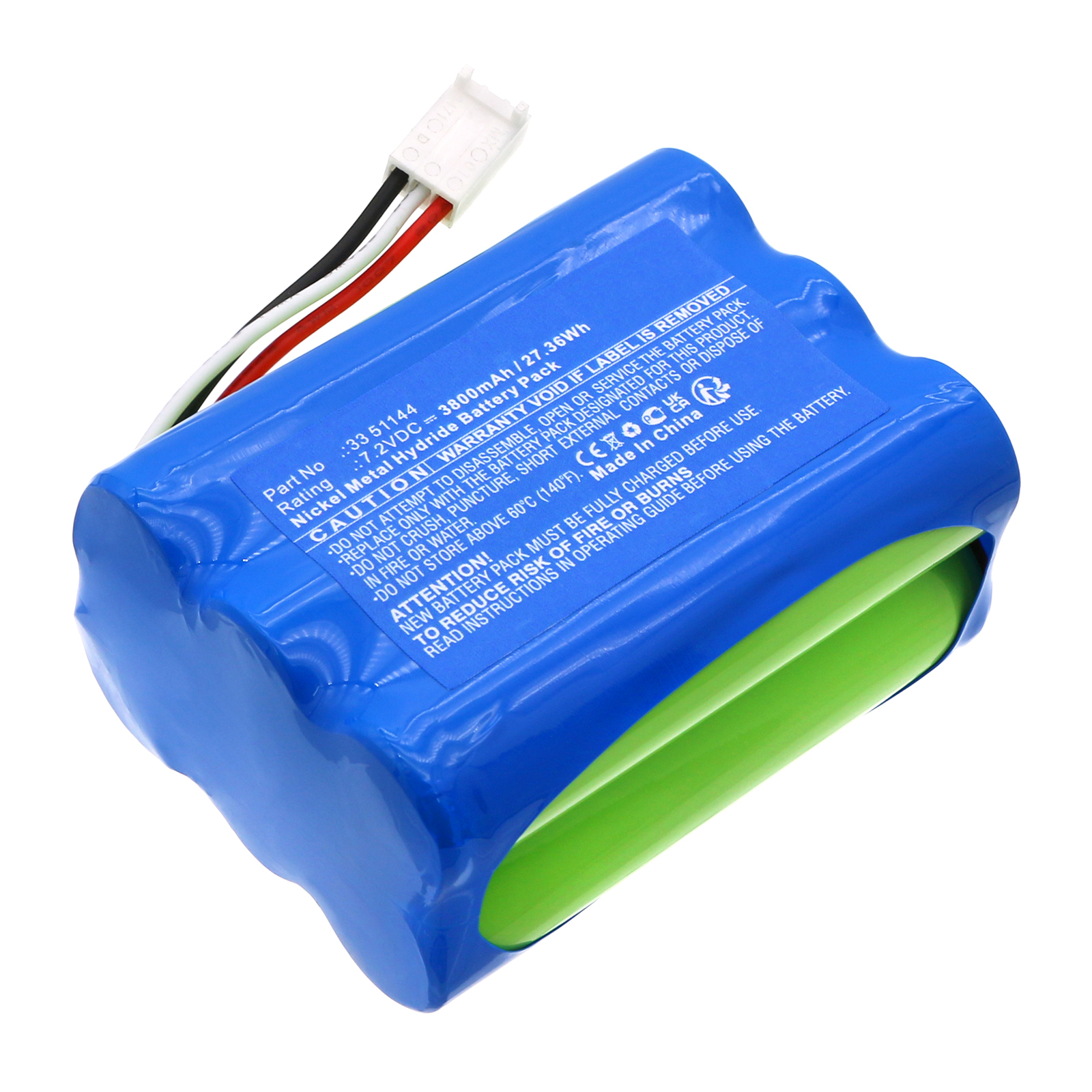 Synergy Digital Medical Battery, Compatible with Drager 33 51144 Medical Battery (Ni-MH, 7.2V, 3800mAh)