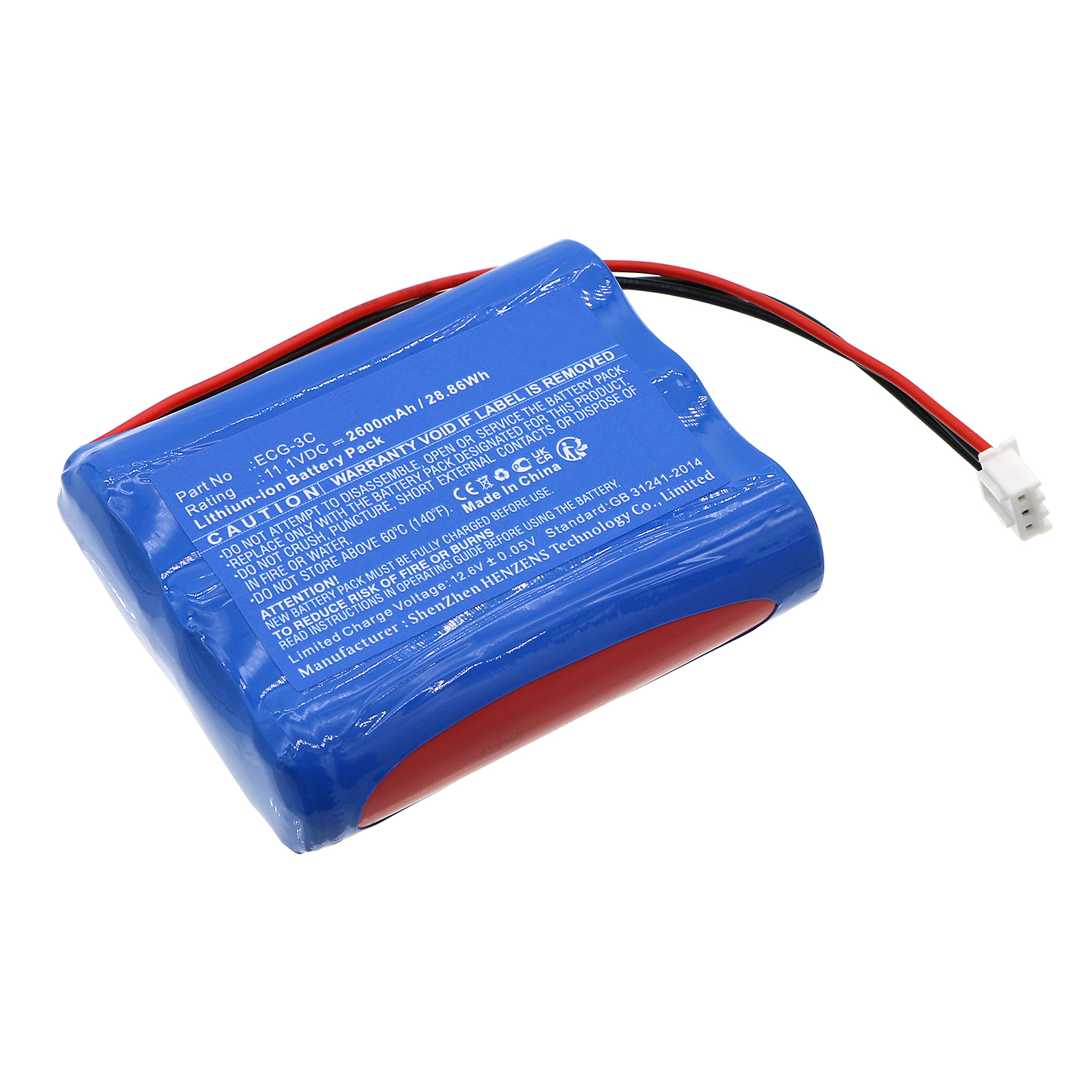 Synergy Digital Medical Battery, Compatible with Aricon ECG-3C Medical Battery (Li-ion, 11.1V, 2600mAh)