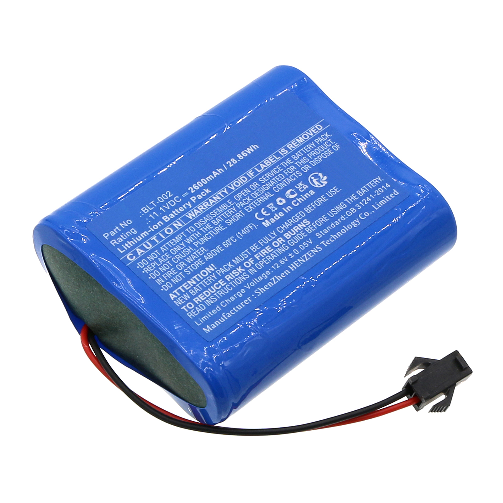 Synergy Digital Medical Battery, Compatible with Biolight BLT-002 Medical Battery (Li-ion, 11.1V, 2600mAh)