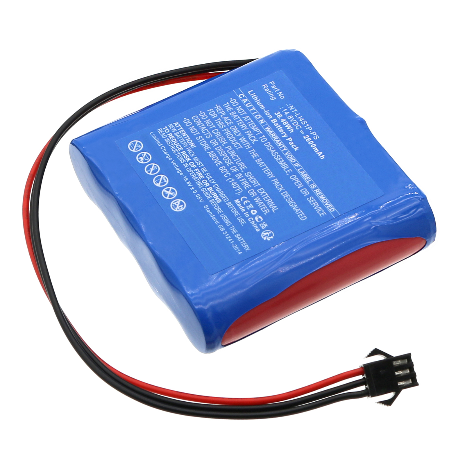 Synergy Digital Medical Battery, Compatible with COMEN NT-LI4S1P-PS Medical Battery (Li-ion, 14.8V, 2600mAh)