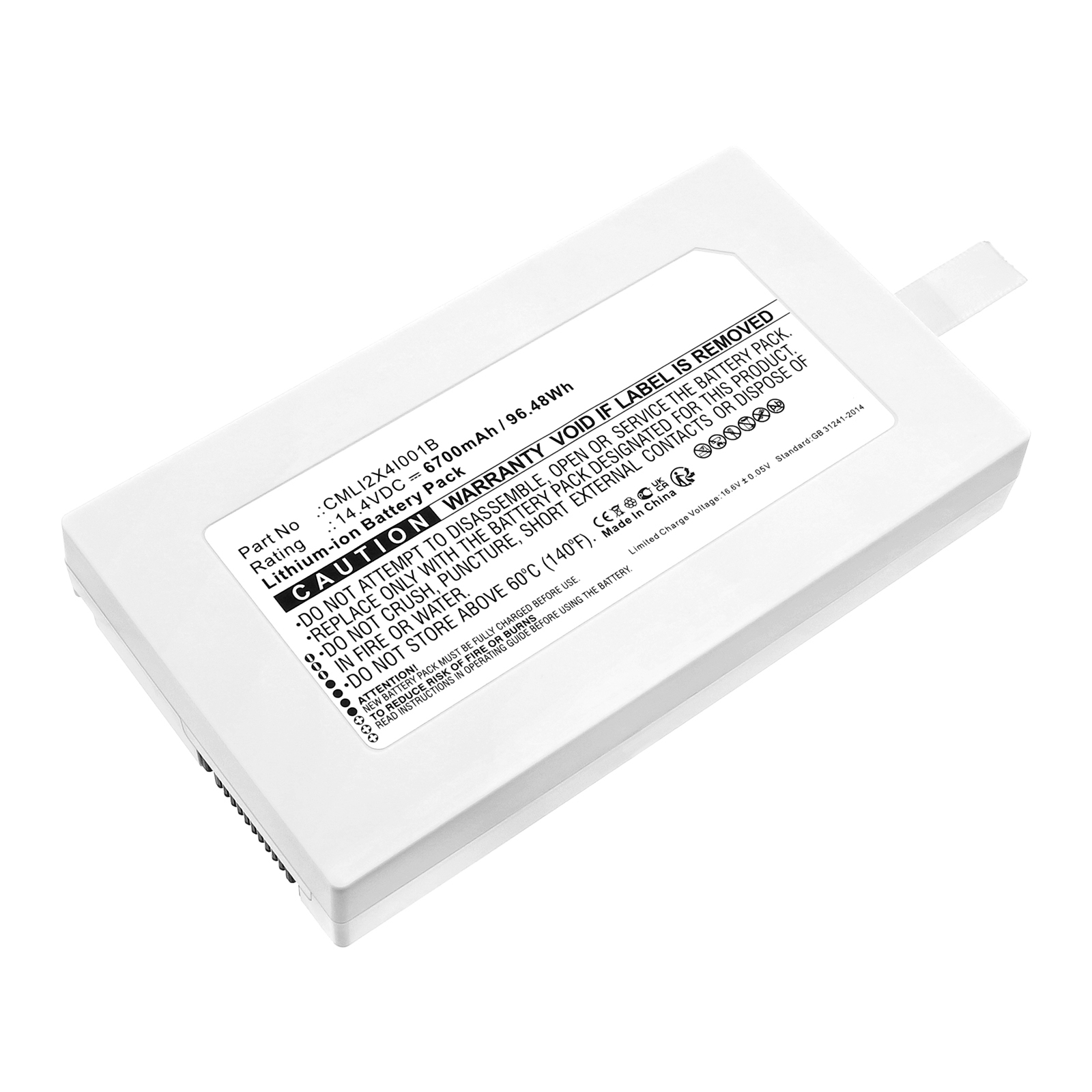 Synergy Digital Medical Battery, Compatible with COMEN CMLI2X4I001B Medical Battery (Li-ion, 14.4V, 6700mAh)