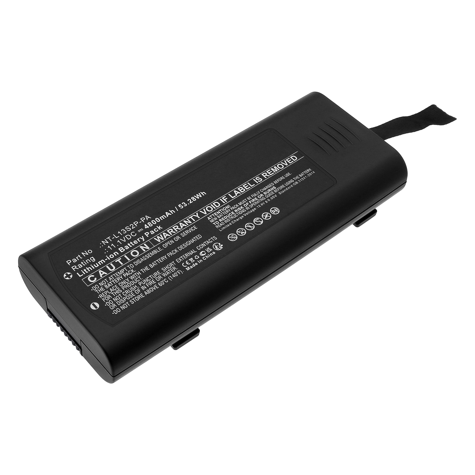 Synergy Digital Medical Battery, Compatible with Northern NT-L13S2P-PA Medical Battery (Li-ion, 11.1V, 4800mAh)