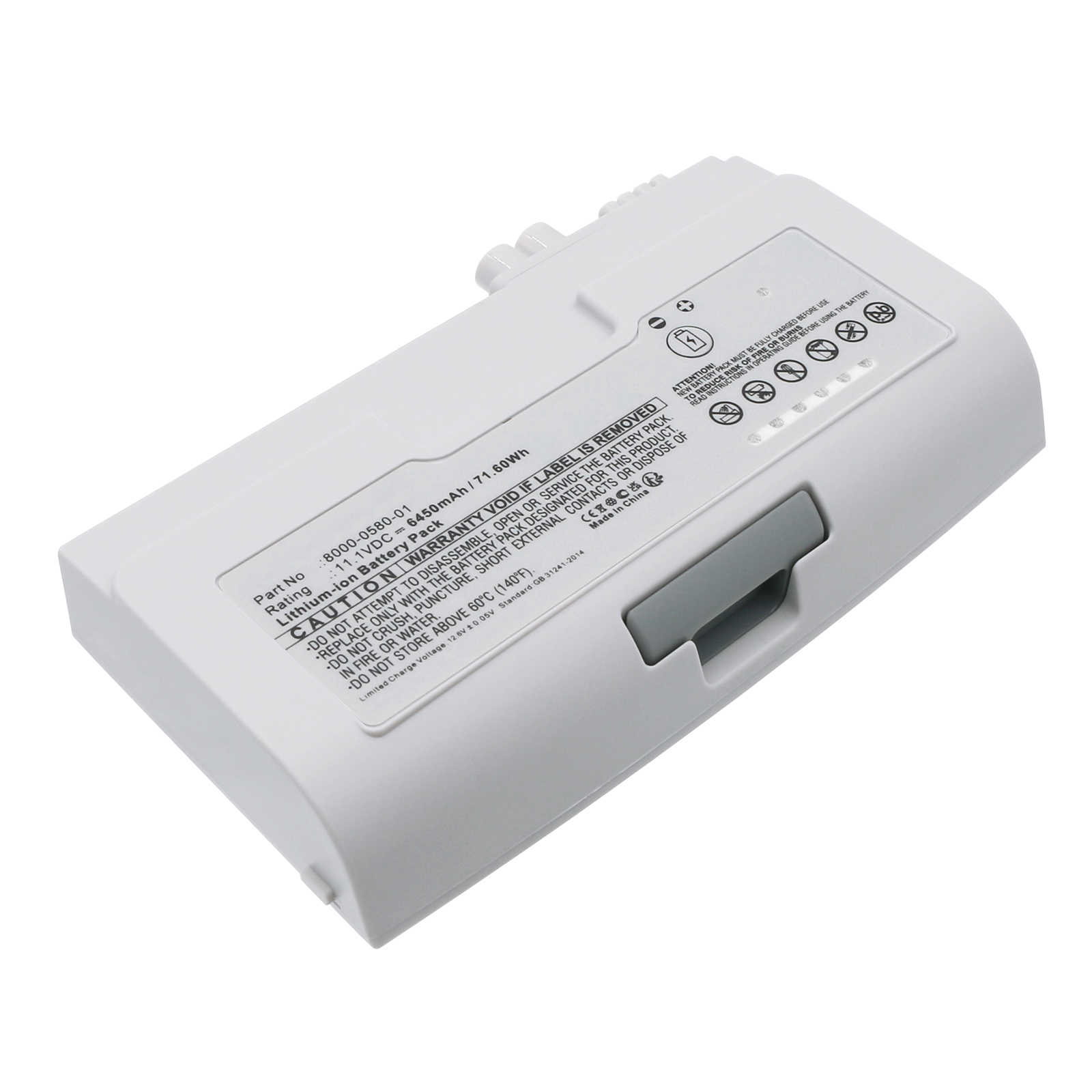 Synergy Digital Medical Battery, Compatible with ZOLL 8000-0580-01 Medical Battery (Li-ion, 11.1V, 6450mAh)