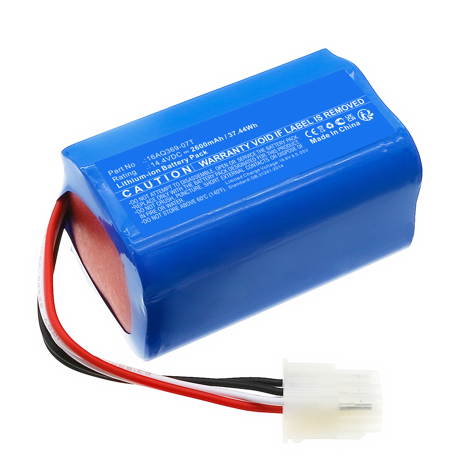 Synergy Digital Medical Battery, Compatible with ARJO 16AQ369-07T Medical Battery (Li-ion, 14.4V, 2600mAh)