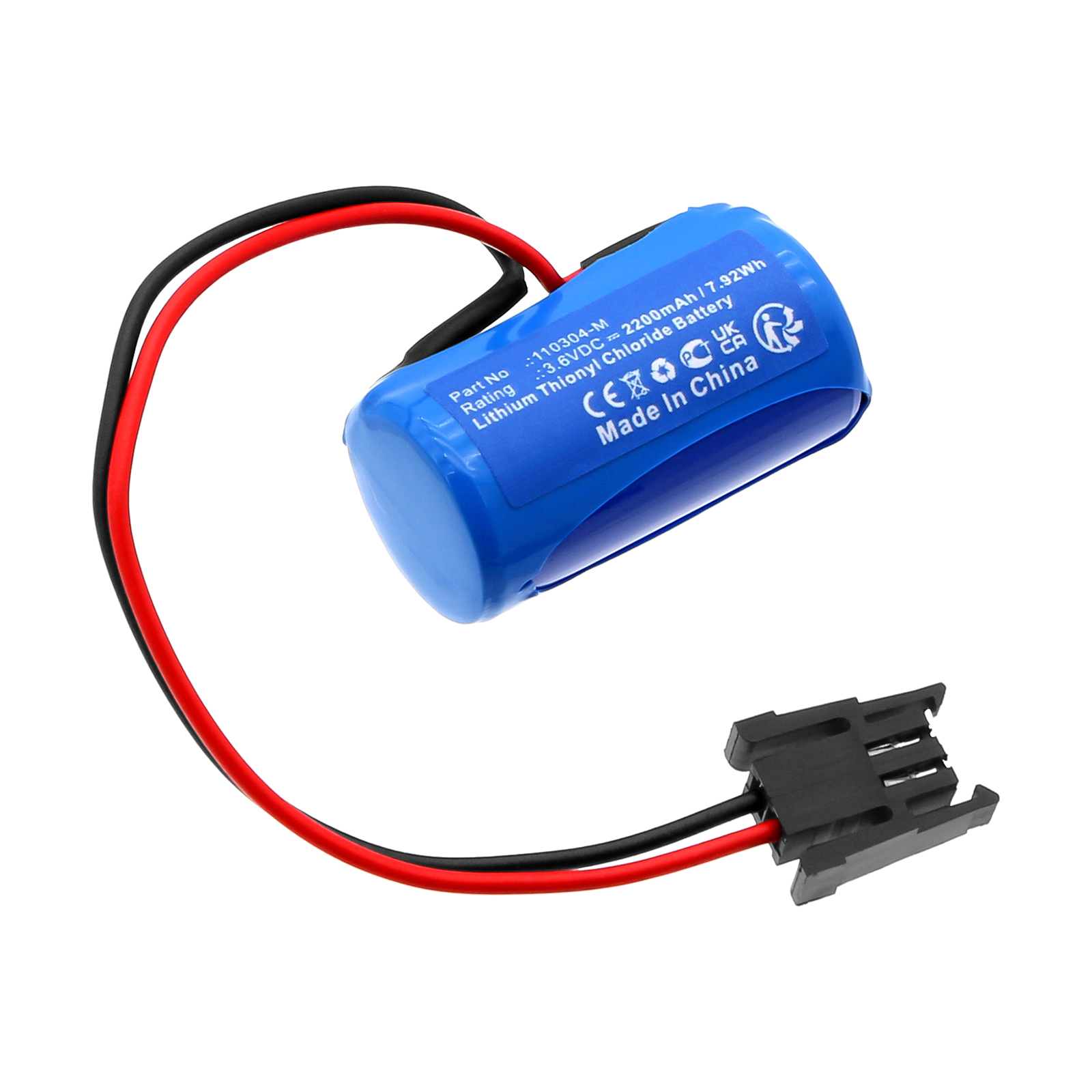 Synergy Digital Medical Battery, Compatible with Fukuda 110304-M Medical Battery (Li-SOCl2, 3.6V, 2200mAh)