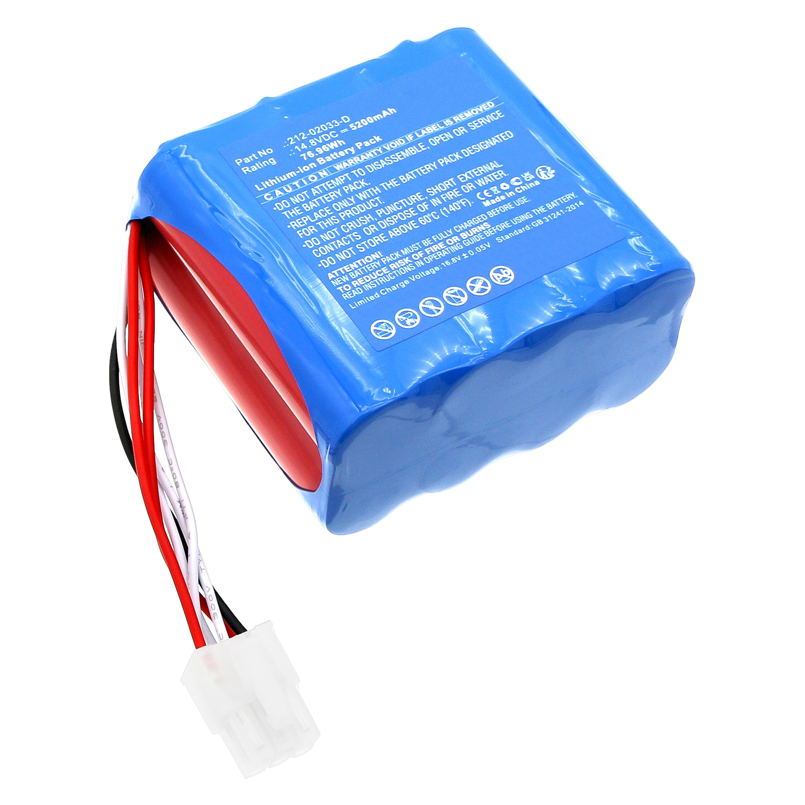 Synergy Digital Medical Battery, Compatible with Laerdal 212-02033-D Medical Battery (Li-ion, 14.8V, 5200mAh)