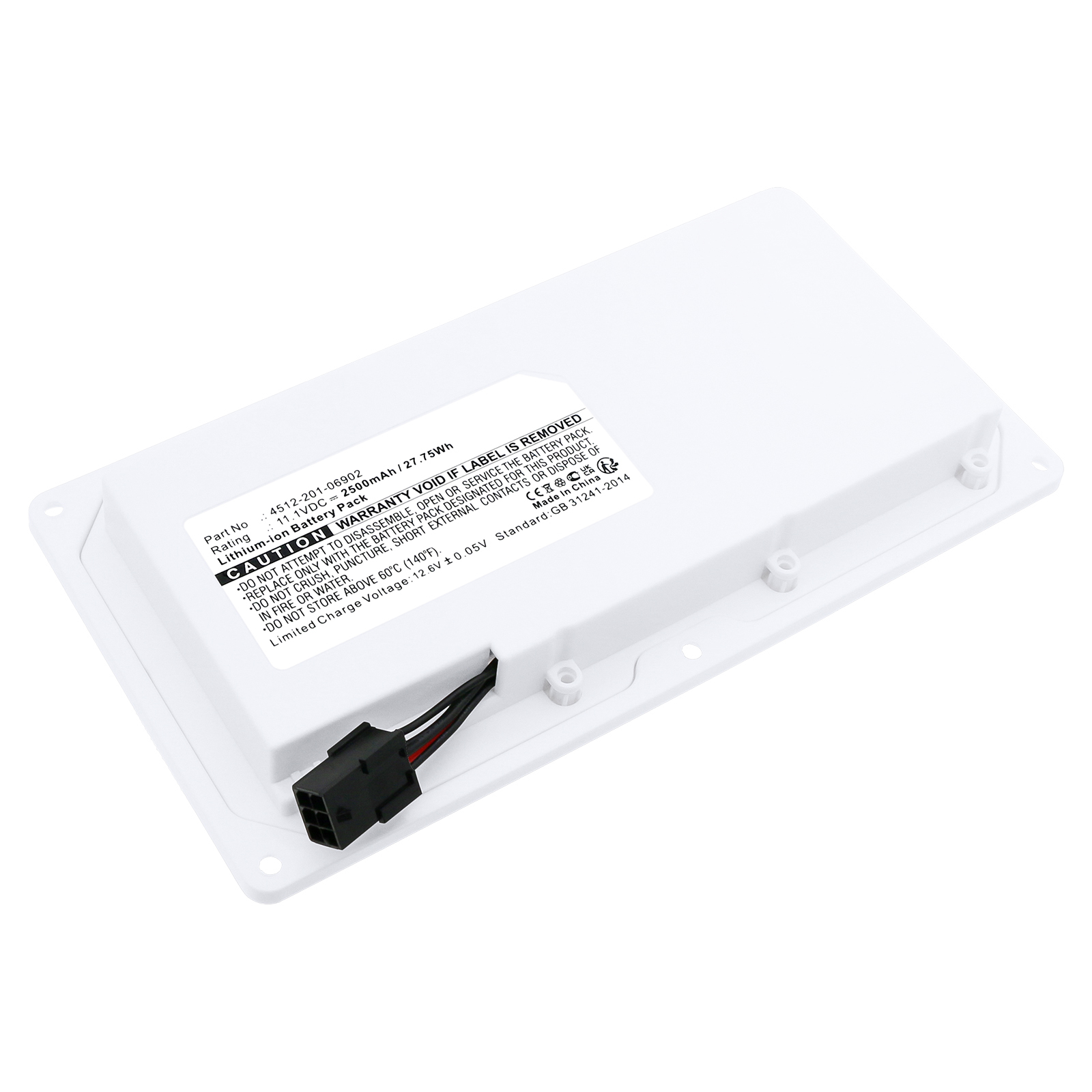 Synergy Digital Medical Battery, Compatible with TRIXELL 4512-201-06902 Medical Battery (Li-ion, 11.1V, 2500mAh)