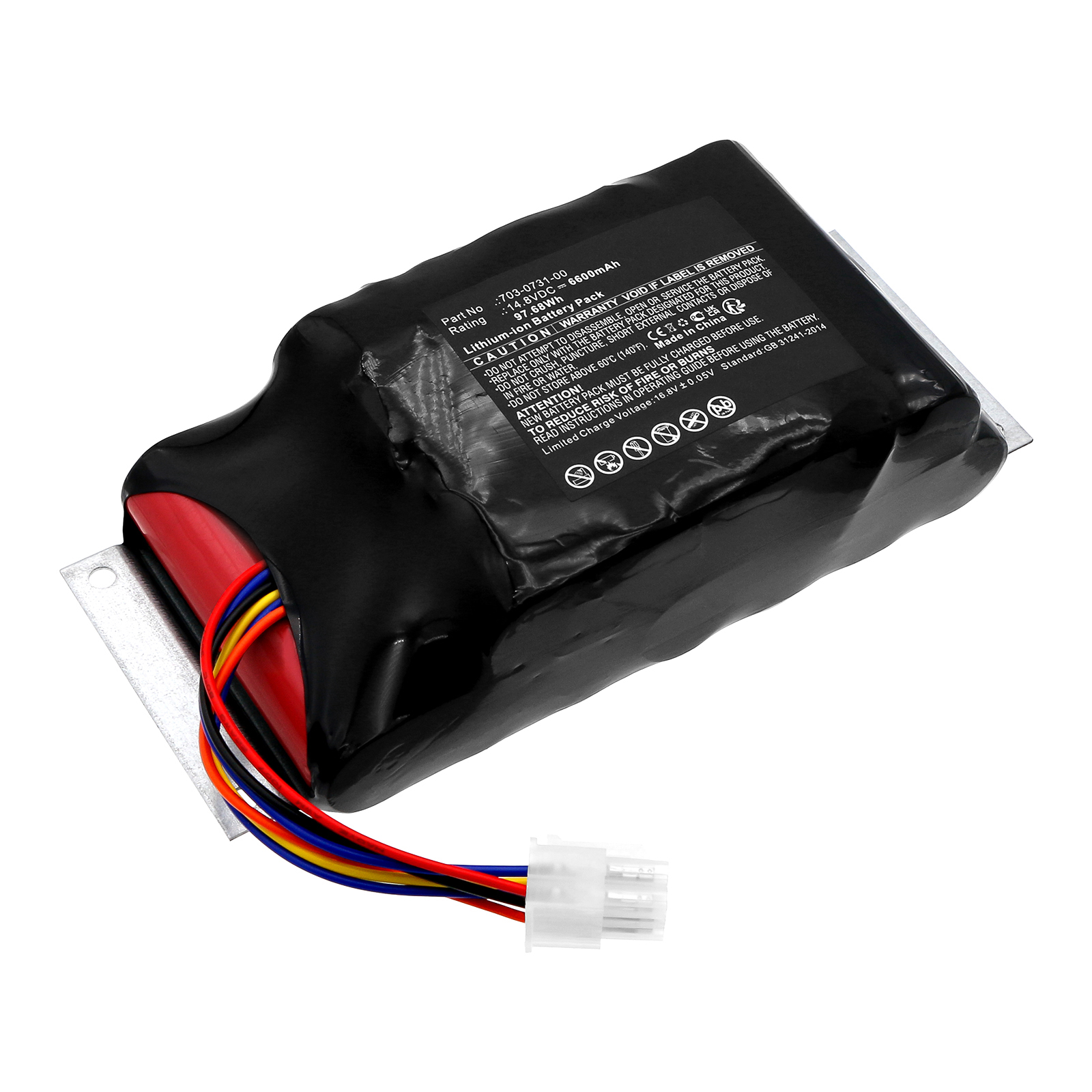 Synergy Digital Medical Battery, Compatible with ZOLL 703-0731-00 Medical Battery (Li-ion, 14.8V, 6600mAh)