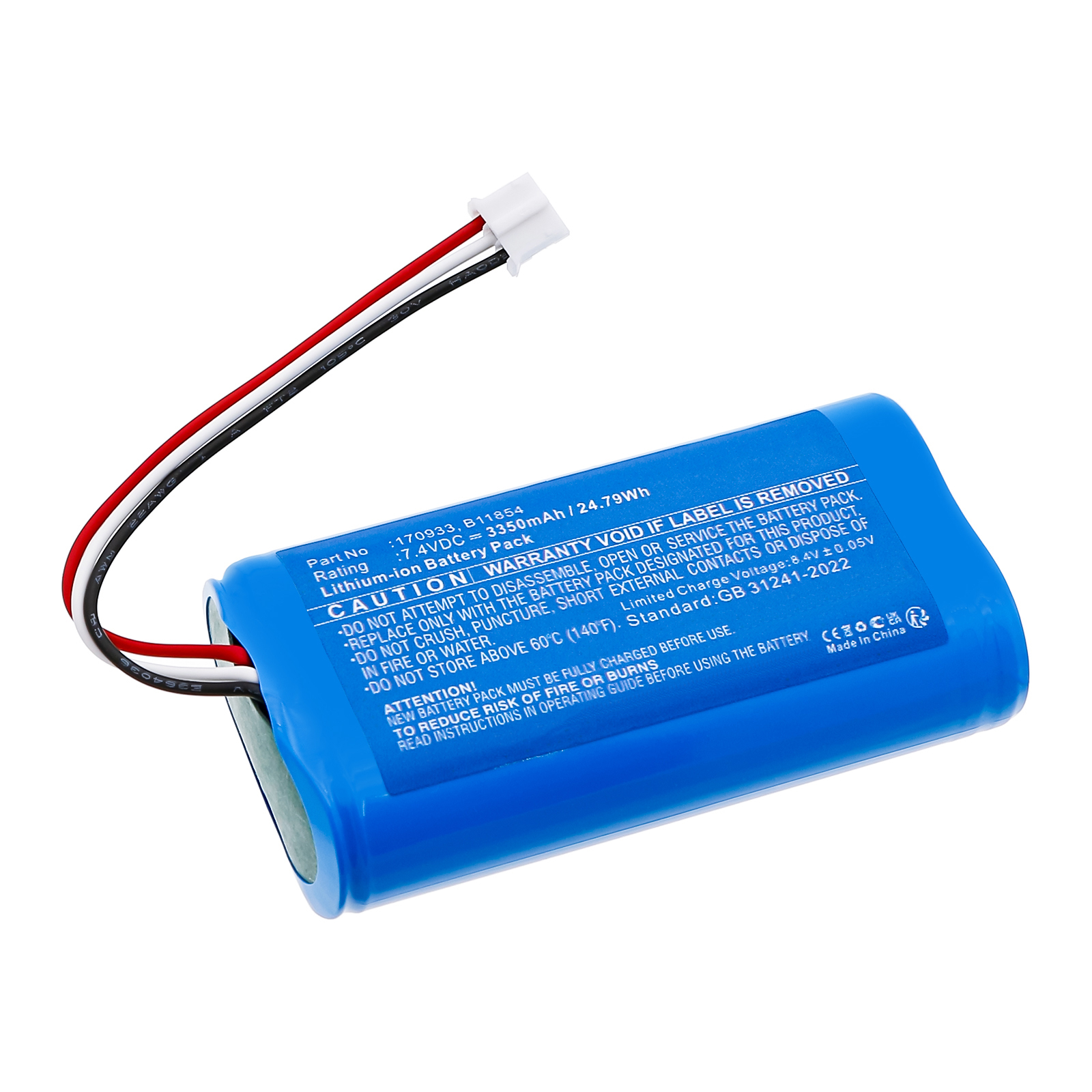 Synergy Digital Medical Battery, Compatible with Fresenius 170933 Medical Battery (Li-ion, 7.4V, 3350mAh)