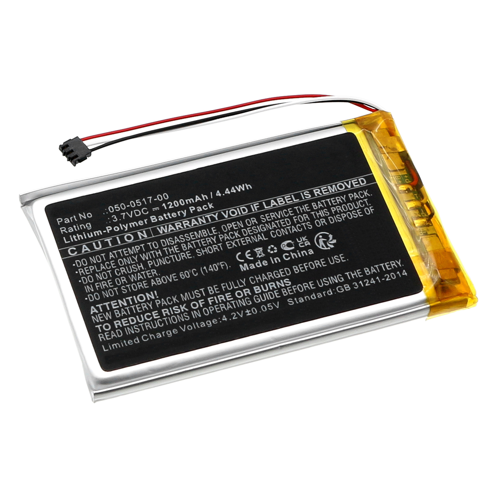 Synergy Digital Medical Battery, Compatible with Spacelabs 050-0517-00 Medical Battery (Li-Pol, 3.7V, 1200mAh)