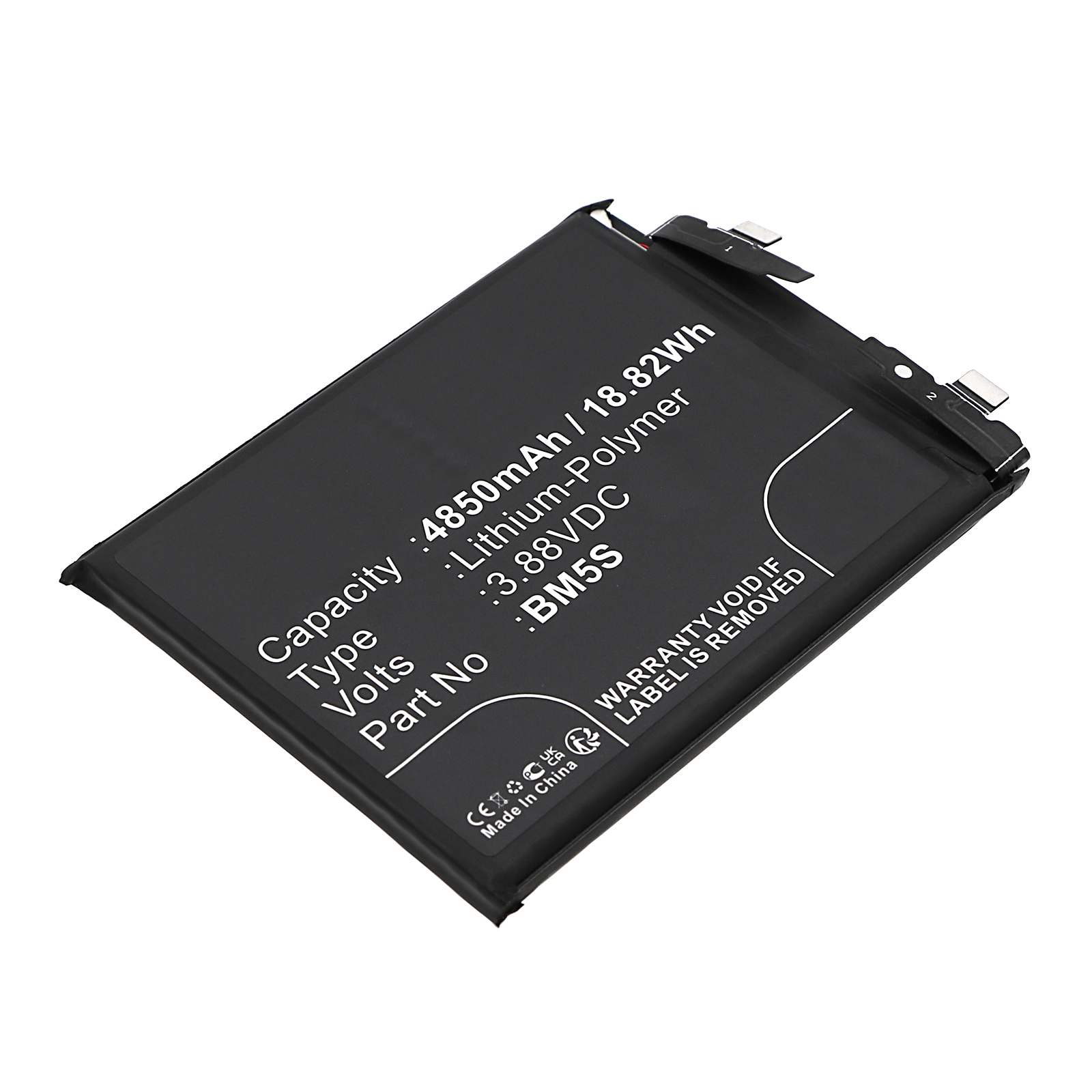 Synergy Digital Cell Phone Battery, Compatible with Xiaomi BM5S Cell Phone Battery (Li-Pol, 3.88V, 4850mAh)