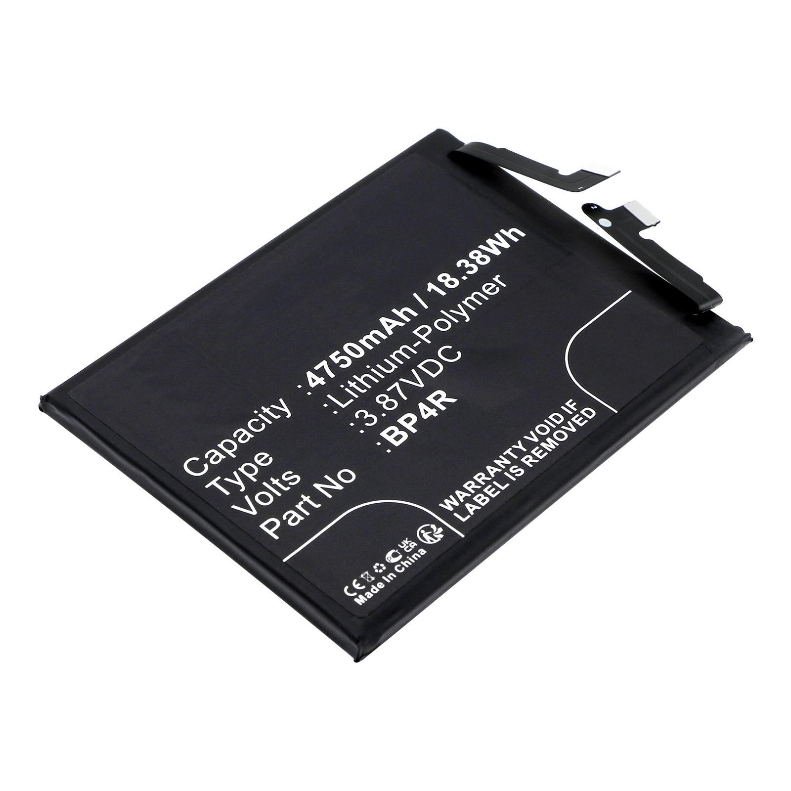 Synergy Digital Cell Phone Battery, Compatible with Xiaomi BP4R Cell Phone Battery (Li-Pol, 3.87V, 4750mAh)