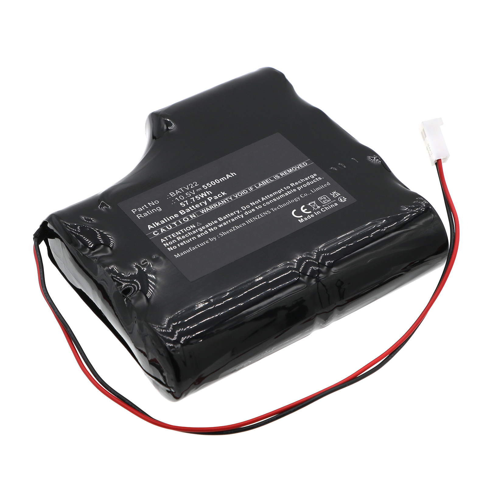 Synergy Digital Alarm System Battery, Compatible with DAITEM BATV22 Alarm System Battery (Alkaline, 10.5V, 5500mAh)