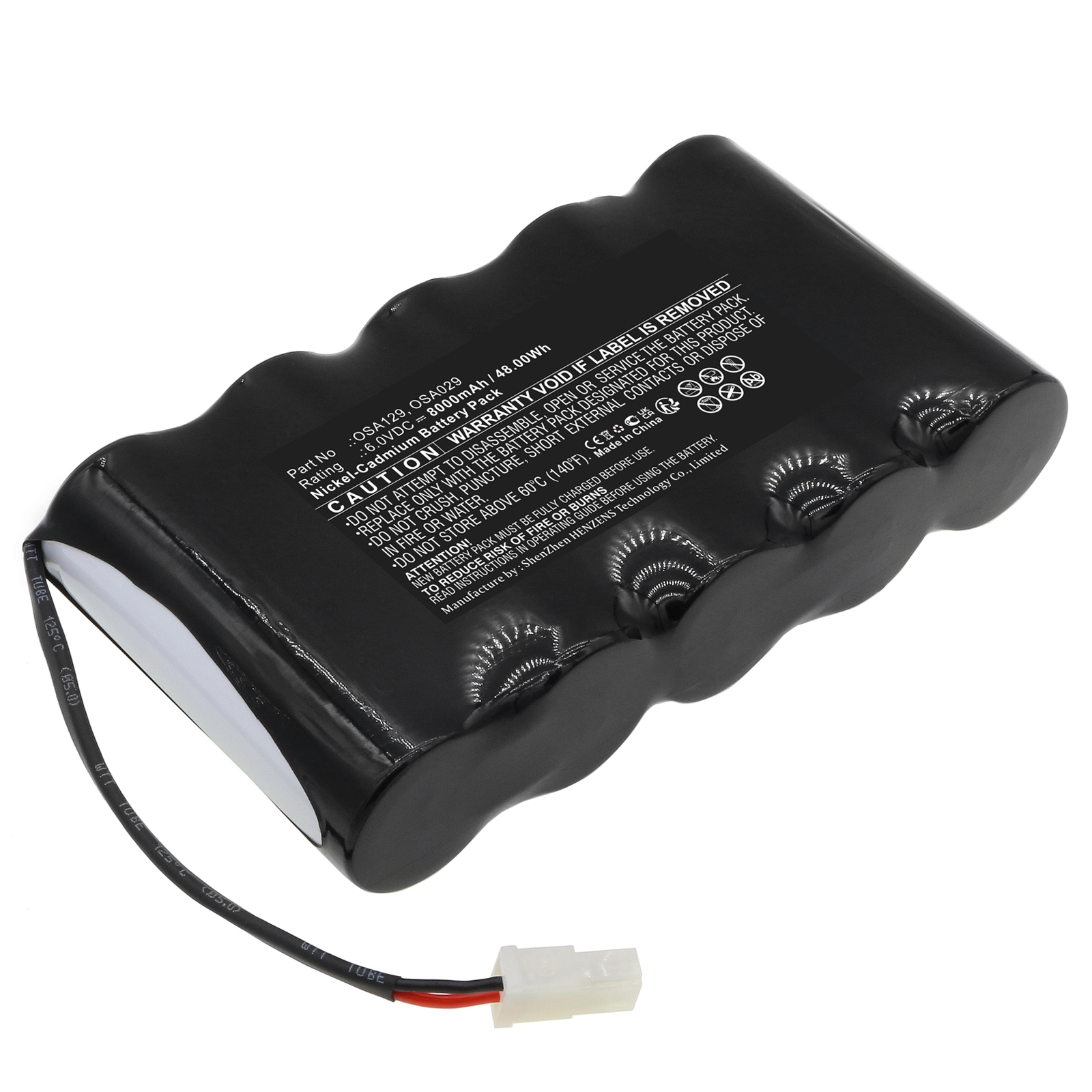 Synergy Digital Emergency Lighting Battery, Compatible with PowerSonic OSA029 Emergency Lighting Battery (Ni-CD, 6V, 8000mAh)