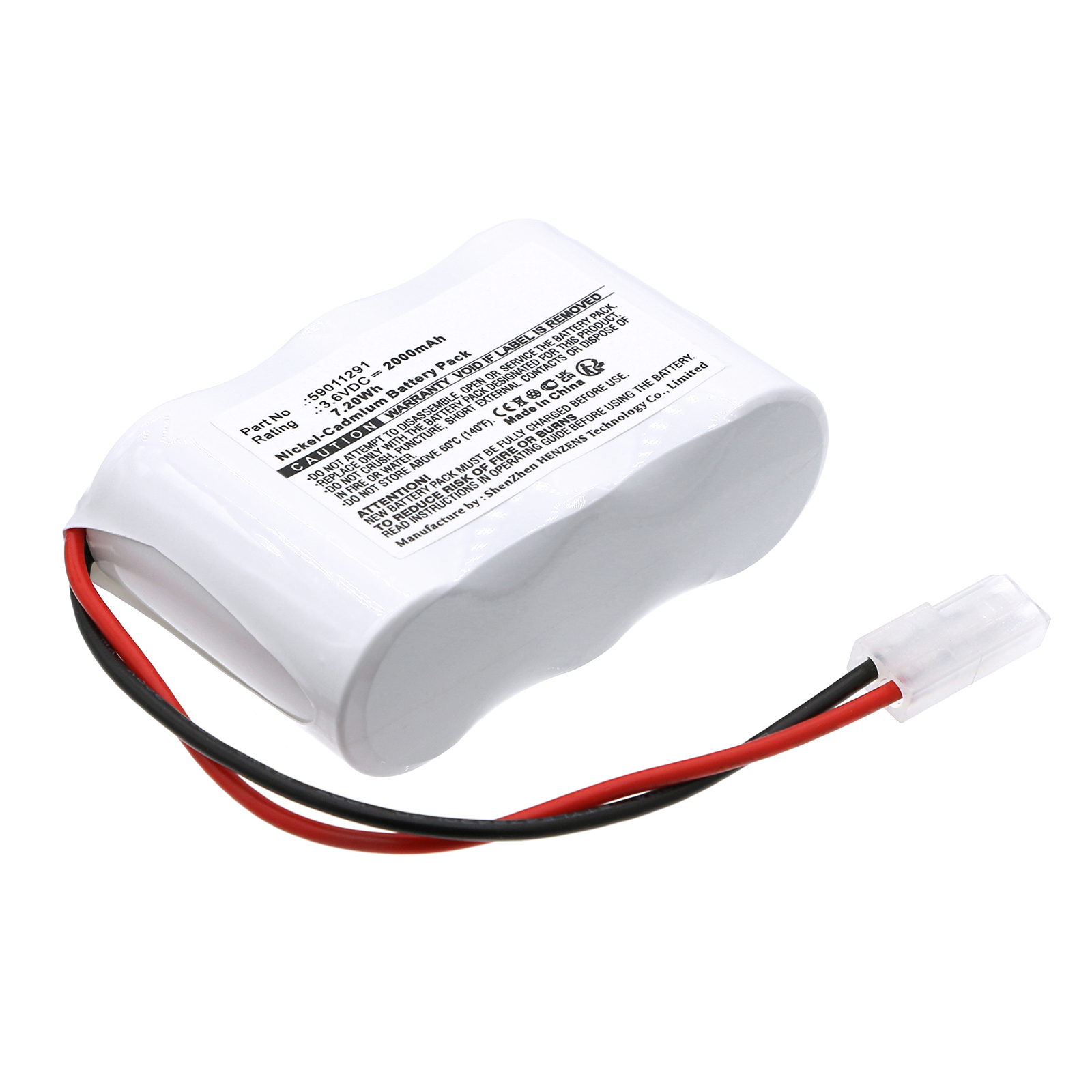 Synergy Digital Emergency Lighting Battery, Compatible with Thorn Voyager 59011291 Emergency Lighting Battery (Ni-CD, 3.6V, 2000mAh)