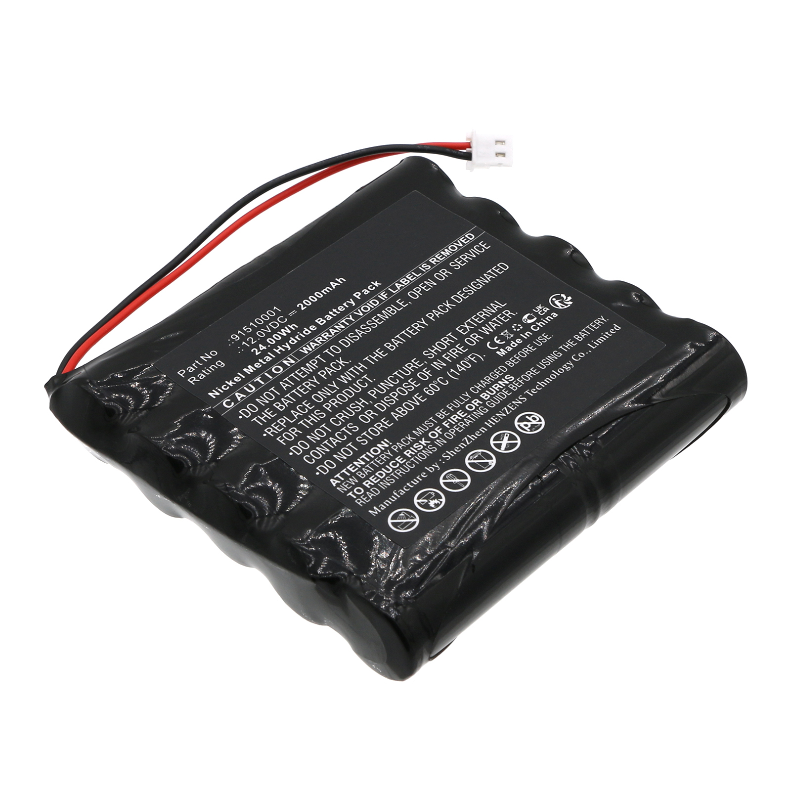 Synergy Digital Equipment Battery, Compatible with Bora 91510001 Equipment Battery (Ni-MH, 12V, 2000mAh)