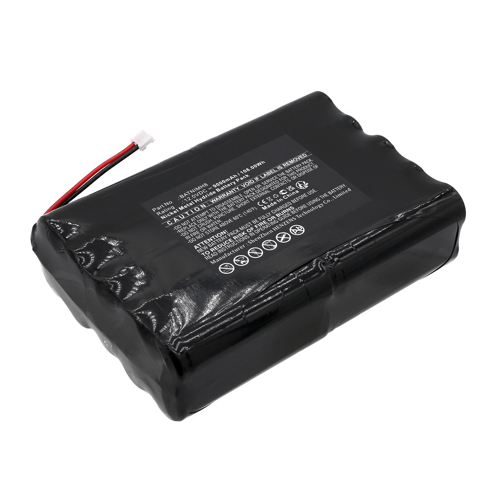 Synergy Digital Alarm System Battery, Compatible with DAITEM BATNIMH8 Alarm System Battery (Ni-MH, 12V, 9000mAh)