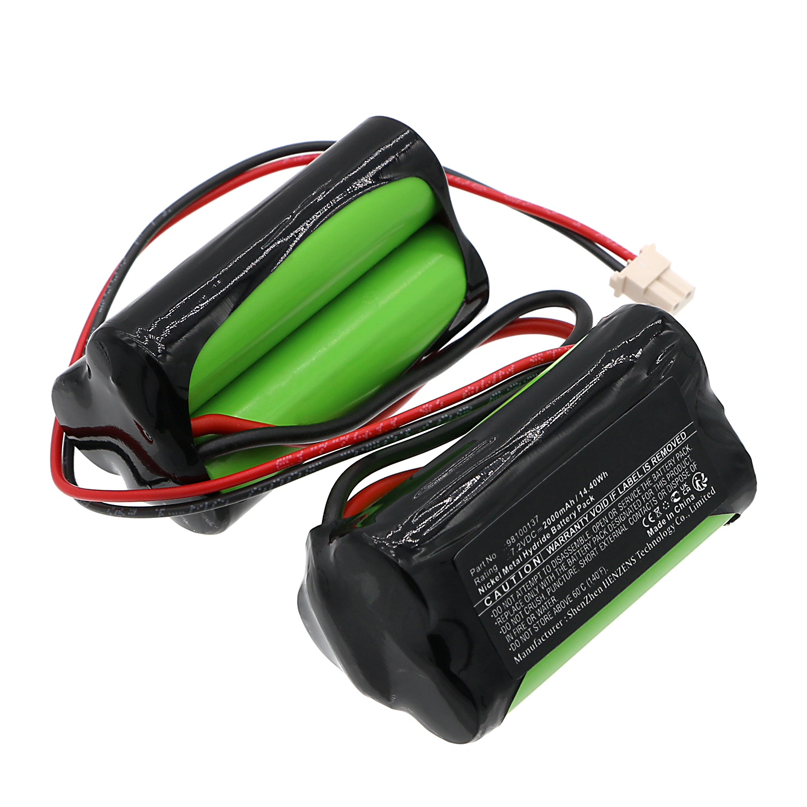 Synergy Digital Emergency Lighting Battery, Compatible with Beghelli 98100137 Emergency Lighting Battery (Ni-MH, 7.2V, 2000mAh)
