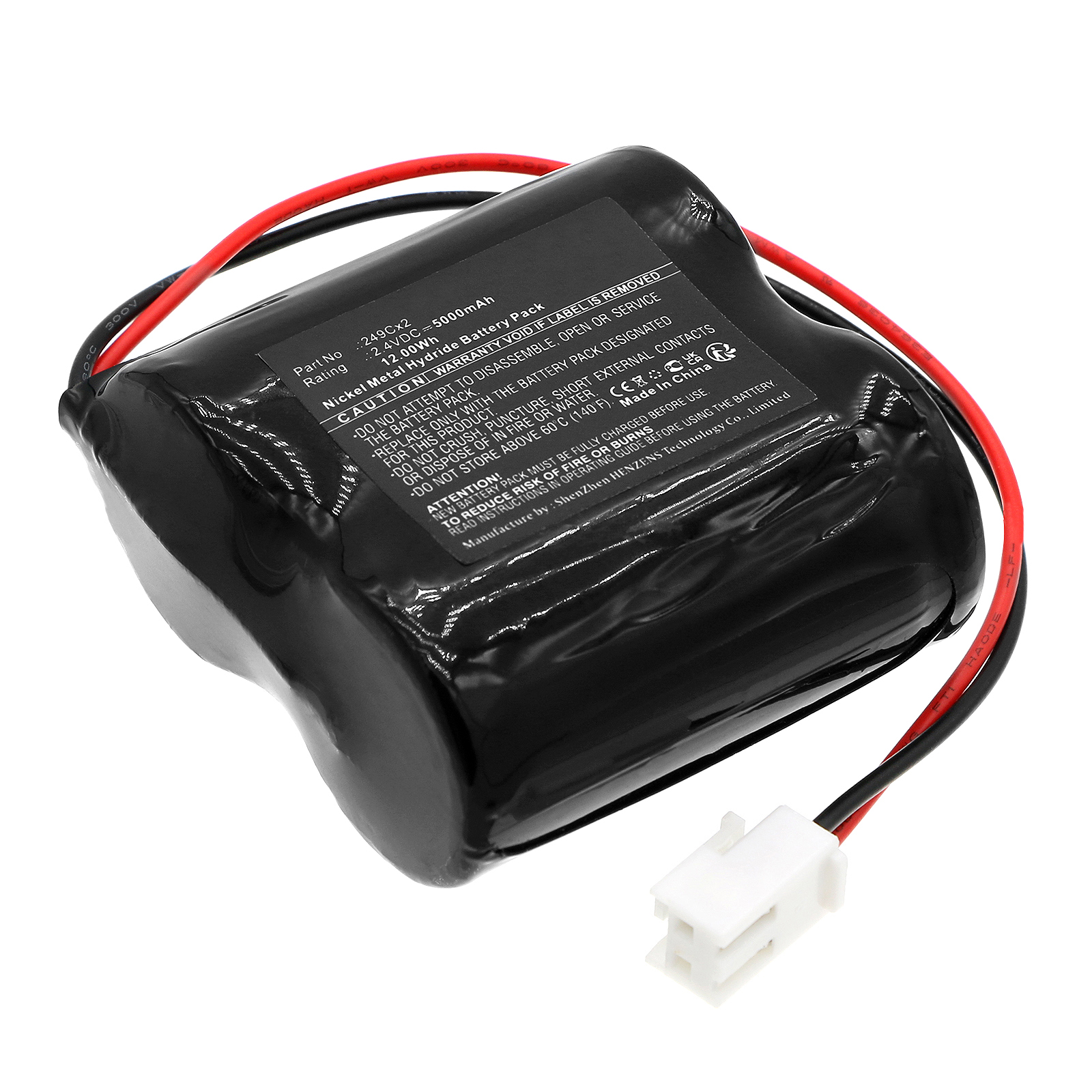 Synergy Digital Emergency Lighting Battery, Compatible with Zumtobel 249Cx2 Emergency Lighting Battery (Ni-MH, 2.4V, 5000mAh)