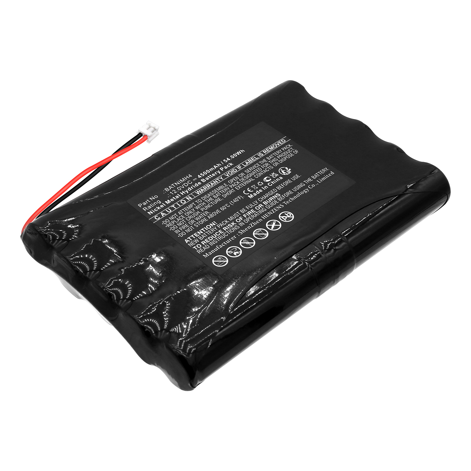 Synergy Digital Alarm System Battery, Compatible with DAITEM BATNIMH4 Alarm System Battery (Ni-MH, 12V, 4500mAh)