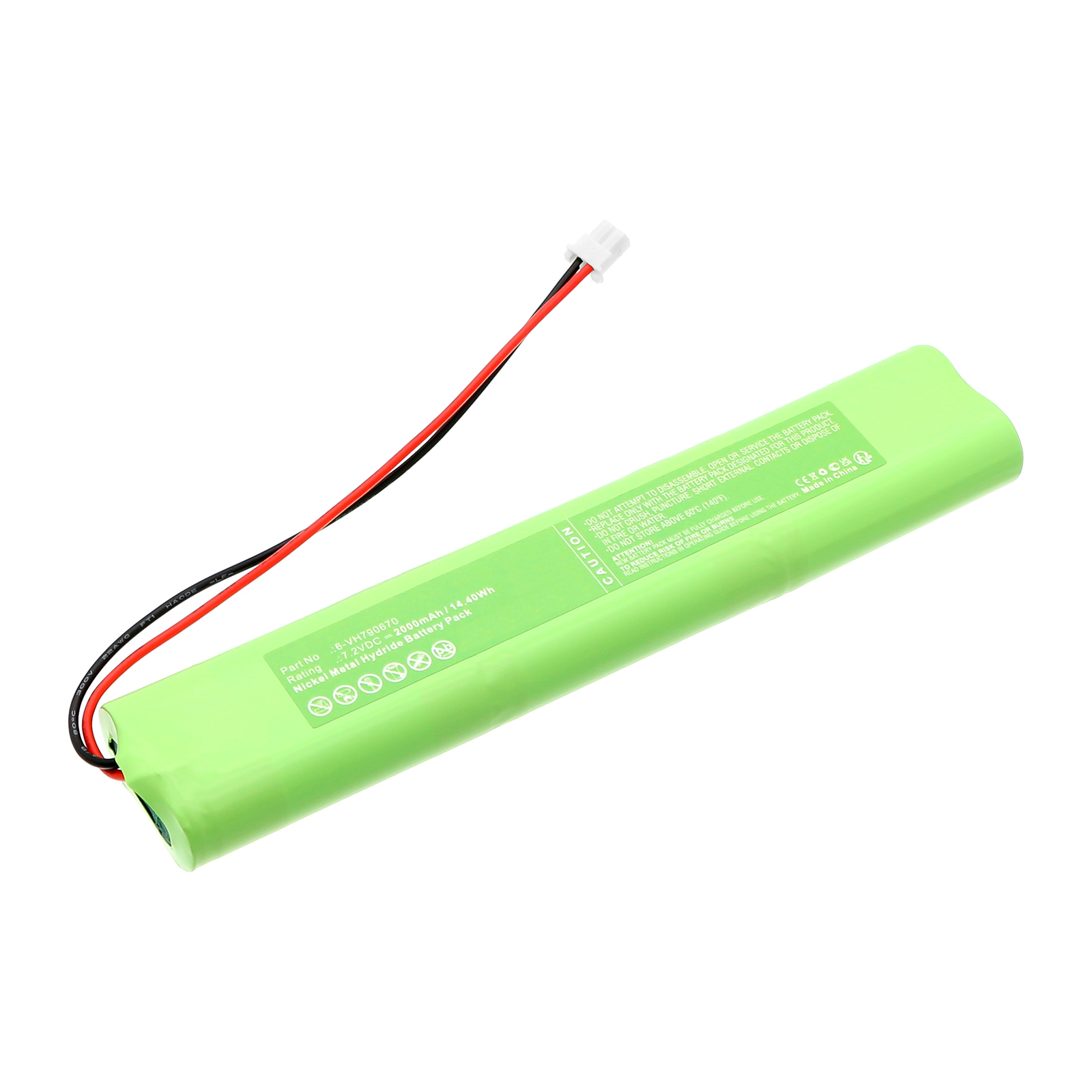 Synergy Digital Alarm System Battery, Compatible with Paradox 6-VH790670 Alarm System Battery (Ni-MH, 7.2V, 2000mAh)