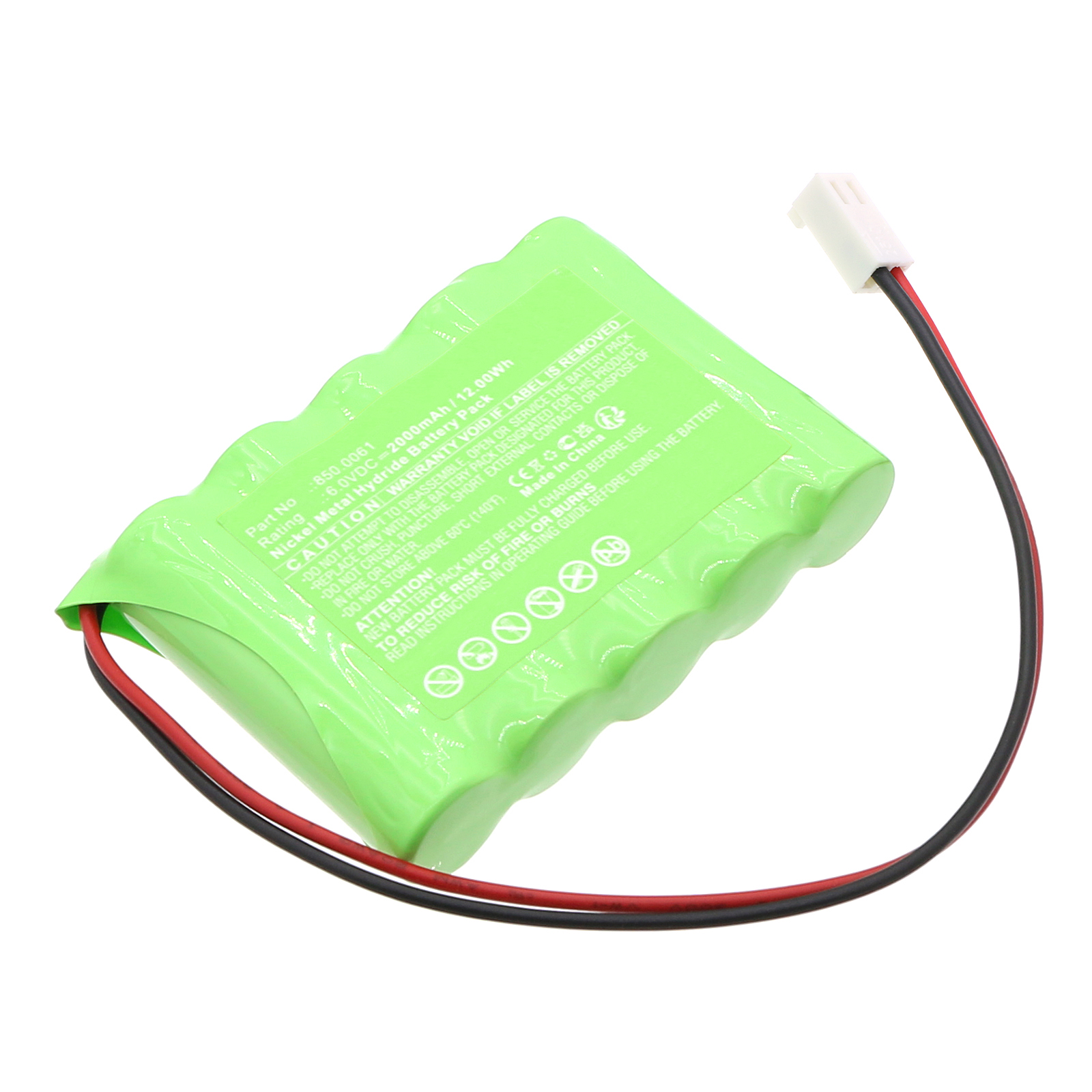 Synergy Digital Emergency Lighting Battery, Compatible with Kaufel 850.0061 Emergency Lighting Battery (Ni-MH, 6V, 2000mAh)