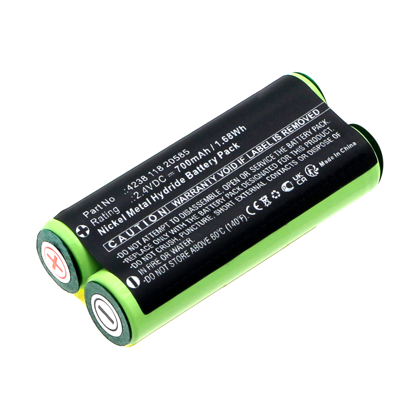 Synergy Digital Shaver Battery, Compatible with Philips 4238 118 20585 Shaver Battery (Ni-MH, 2.4V, 700mAh)