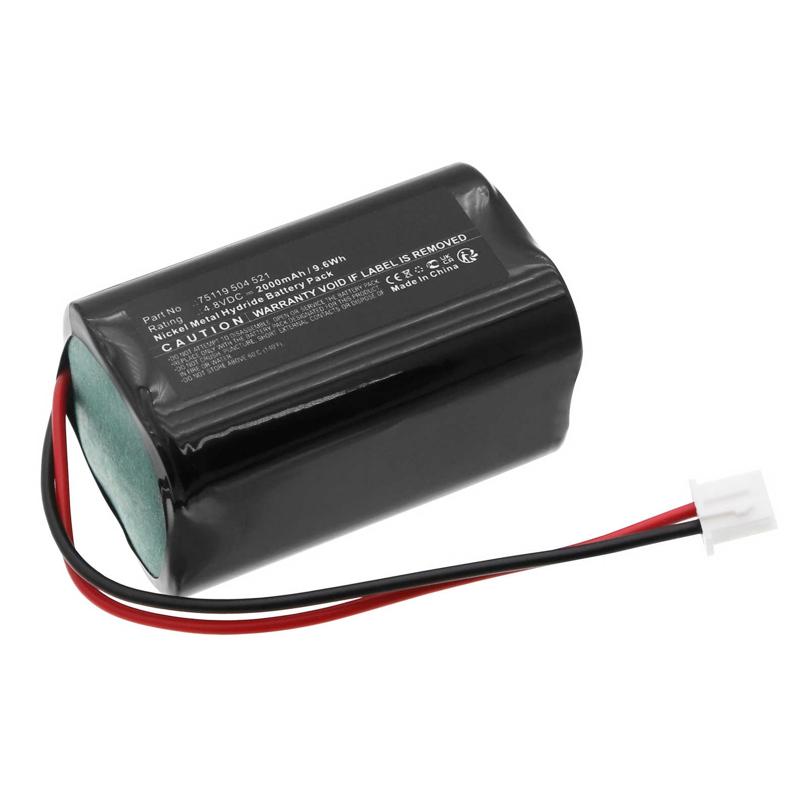 Synergy Digital Equipment Battery, Compatible with Techkon 75119 504 521 Equipment Battery (Ni-MH, 4.8V, 2000mAh)